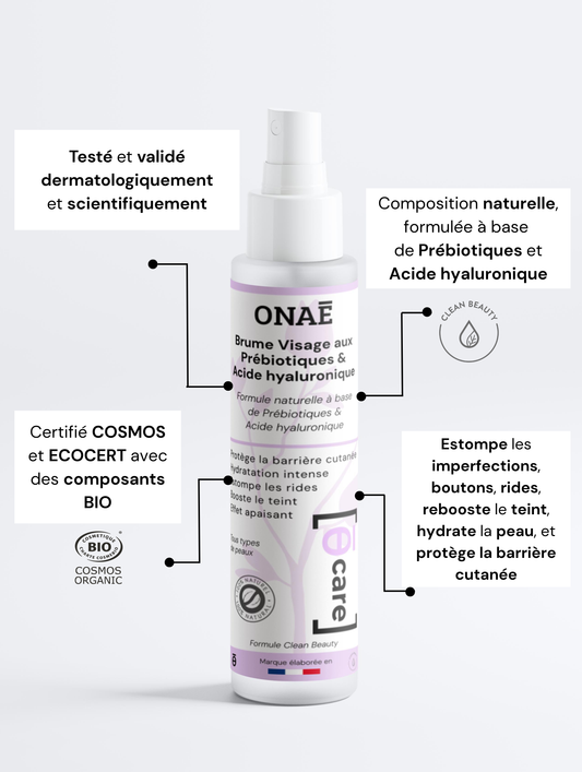 Brume visage aux Prébiotiques et Acide hyaluronique