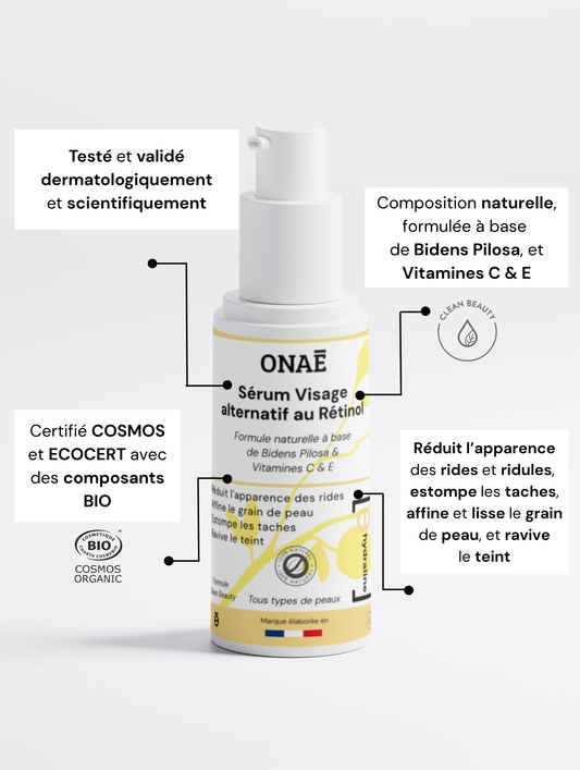 Sérum visage antioxydant alternatif au rétinol