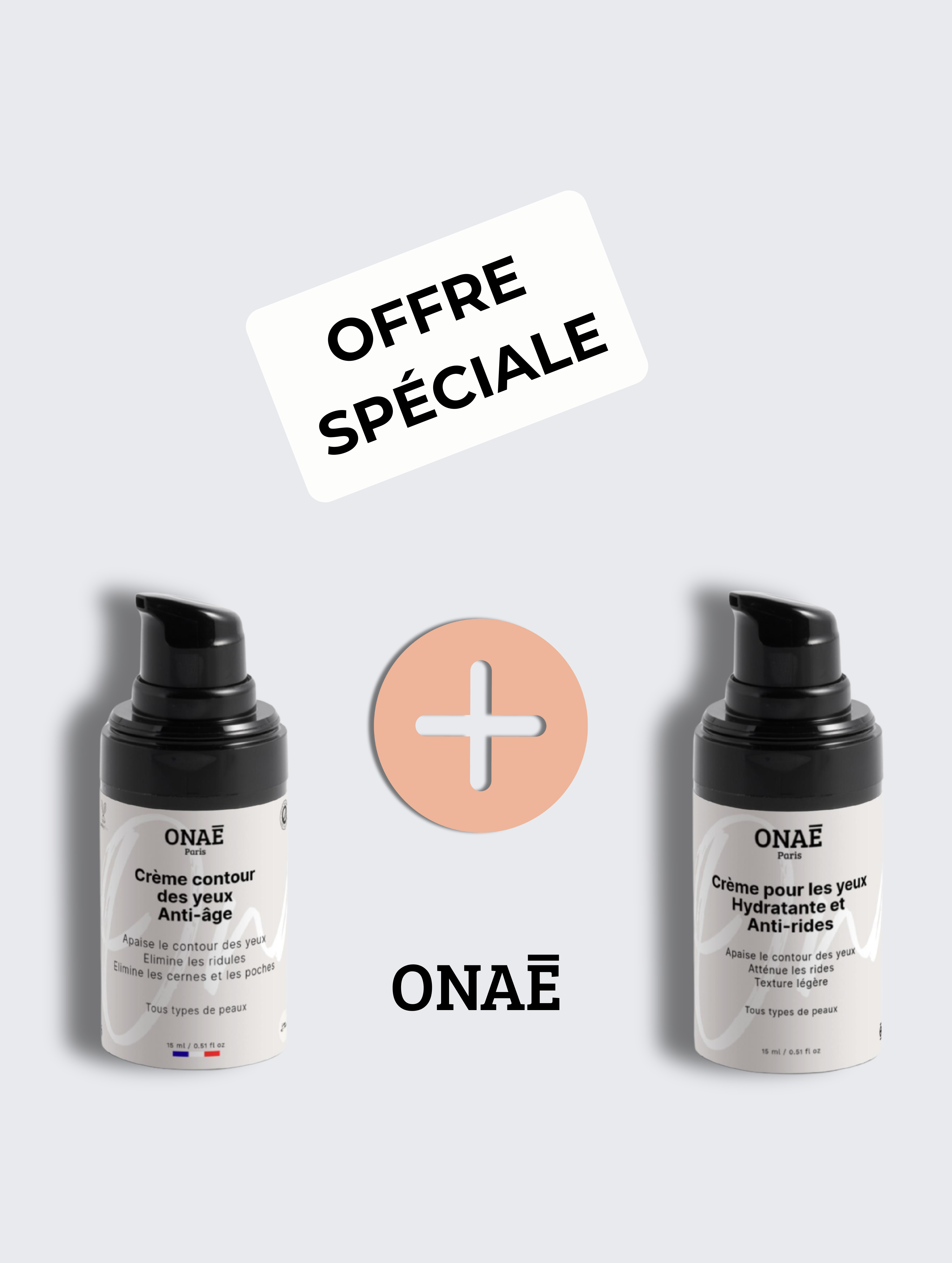Crème pour le contour des yeux Anti-âge et Crème pour les yeux hydratante et anti-rides Onaé paris tous types de peaux - vue principale 
