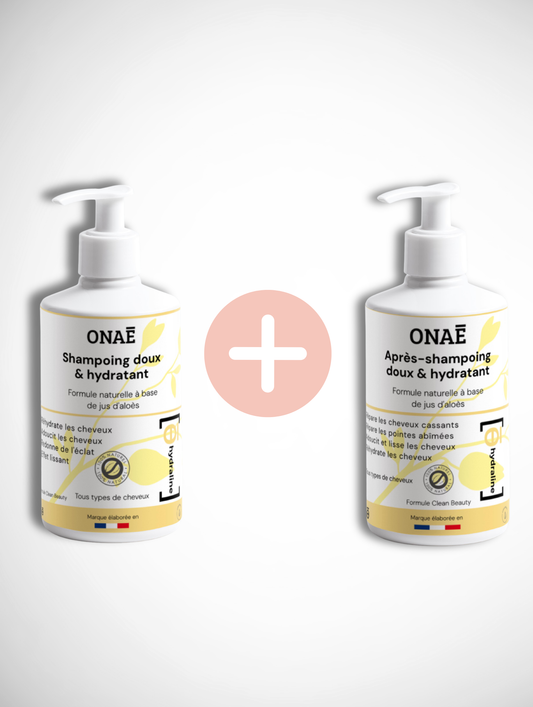 Offre Shampoing doux et hydratant et Après-shampoing doux et hydratant Onaé Paris tous types de cheveux - vue principale