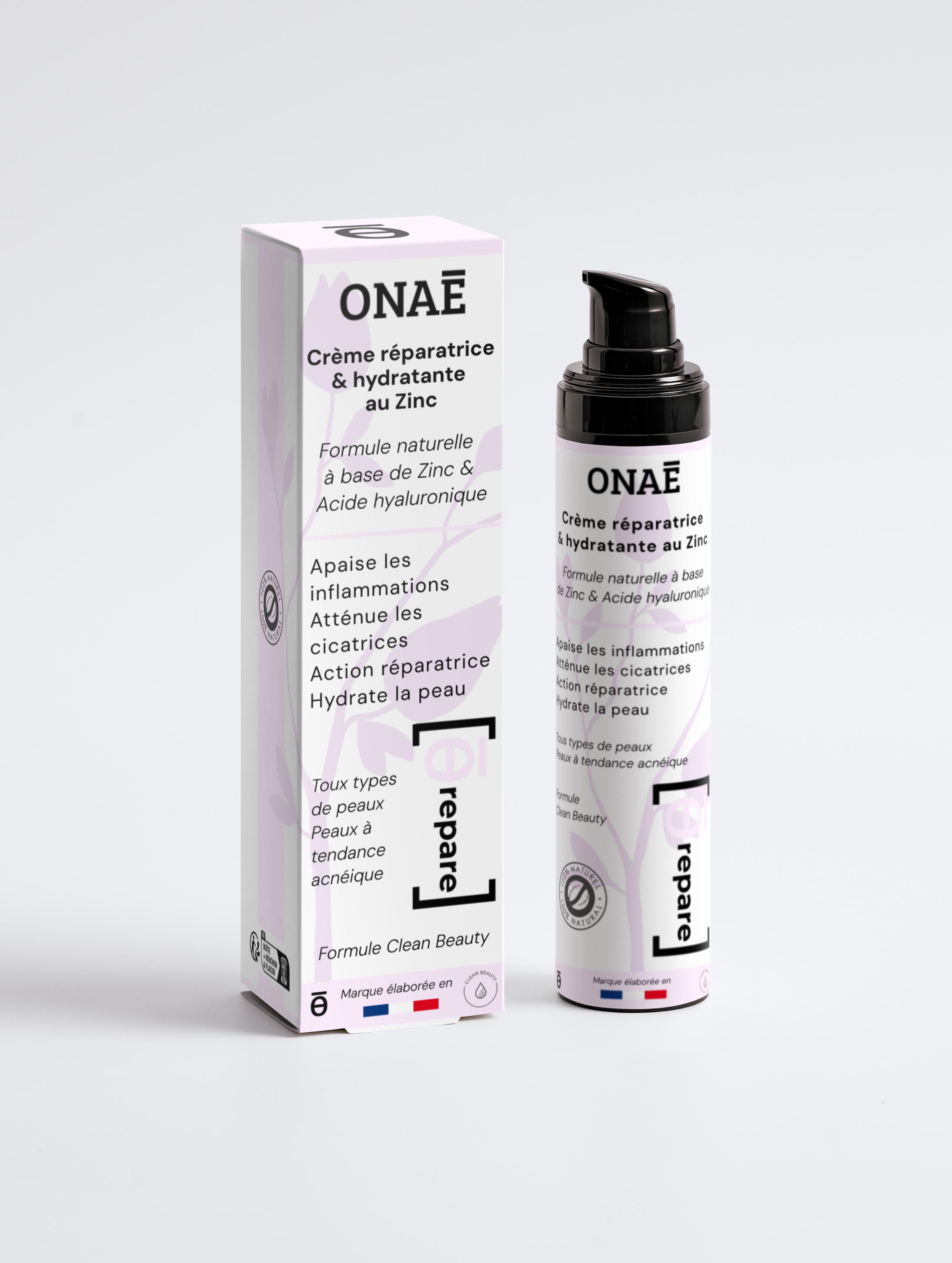 Crème hydratante et réparatrice au Zinc