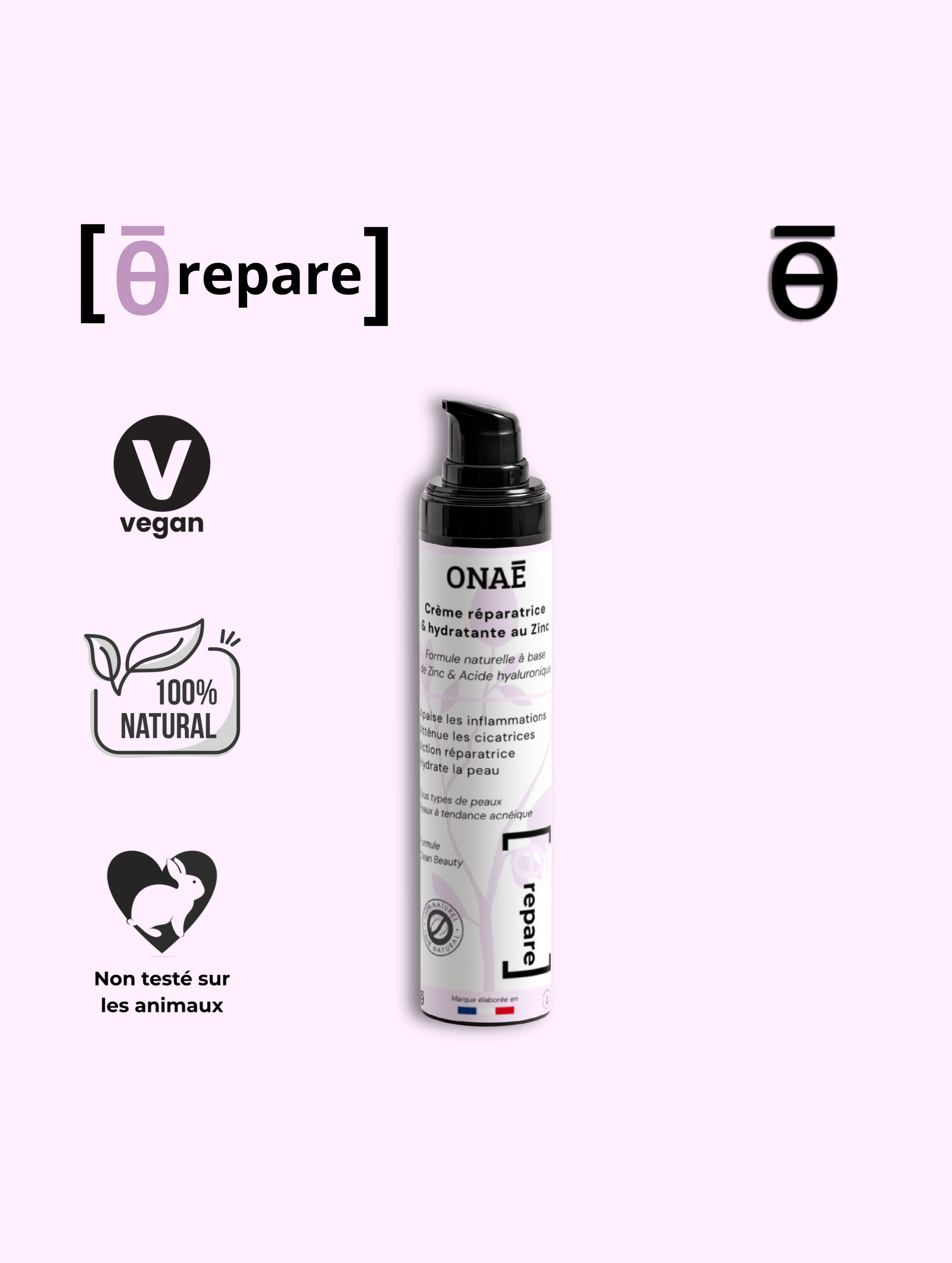 Crème hydratante et réparatrice au Zinc