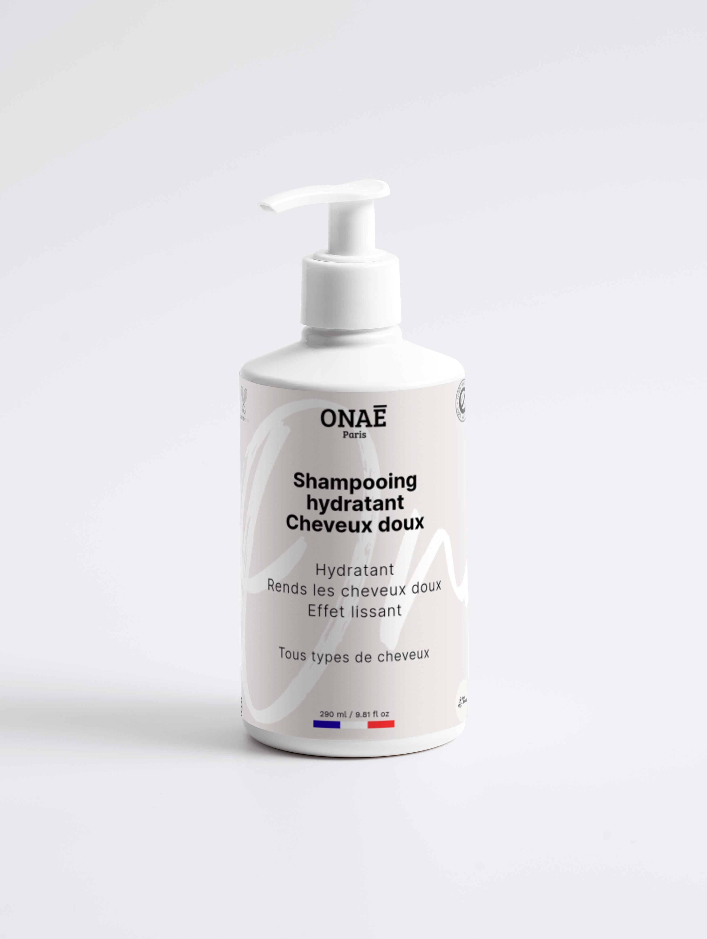 Shampoing hydratant lissant réparateur Onaé paris - flacon vue de face