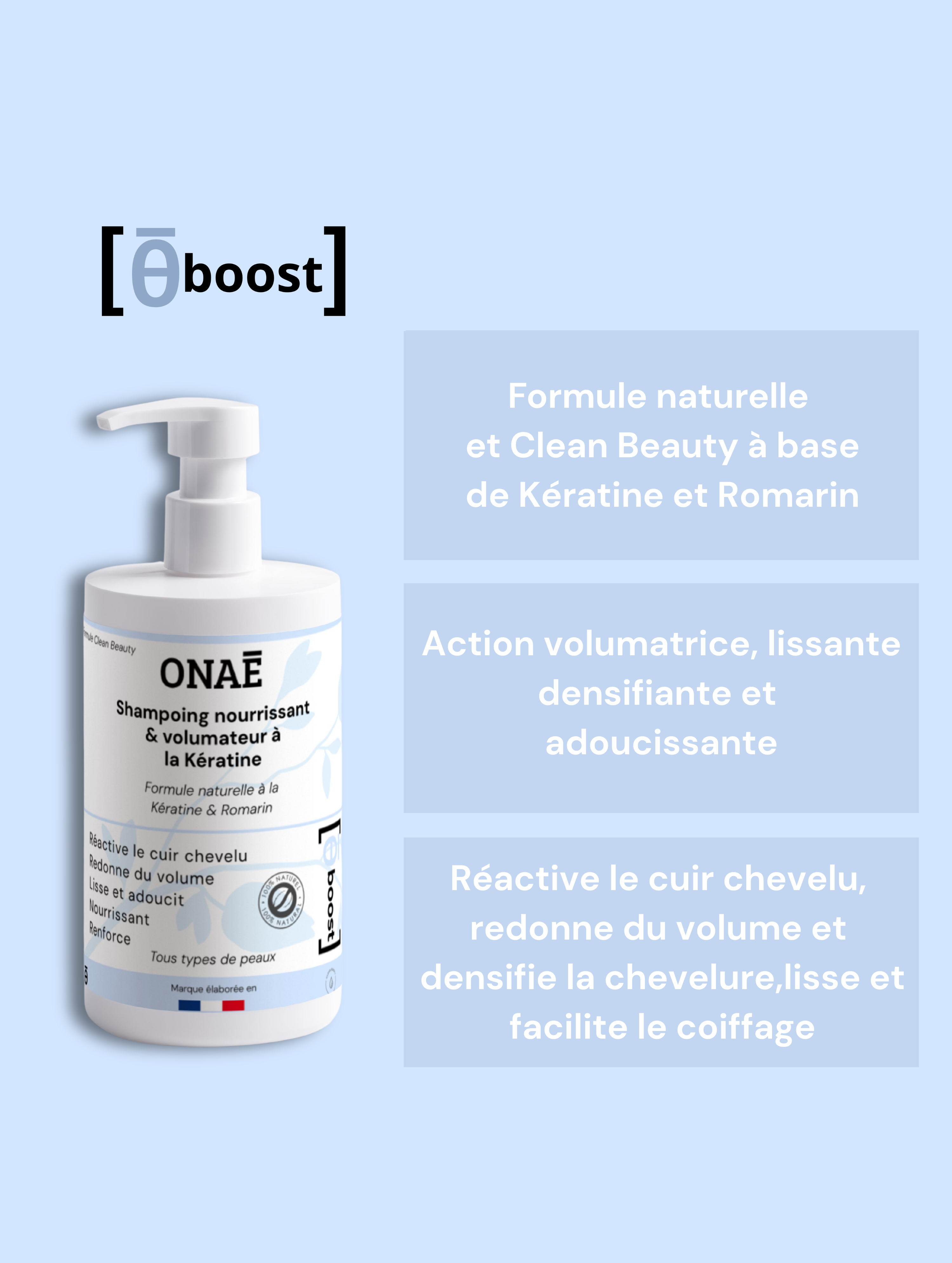Shampoing nourrissant et volumateur à la Kératine