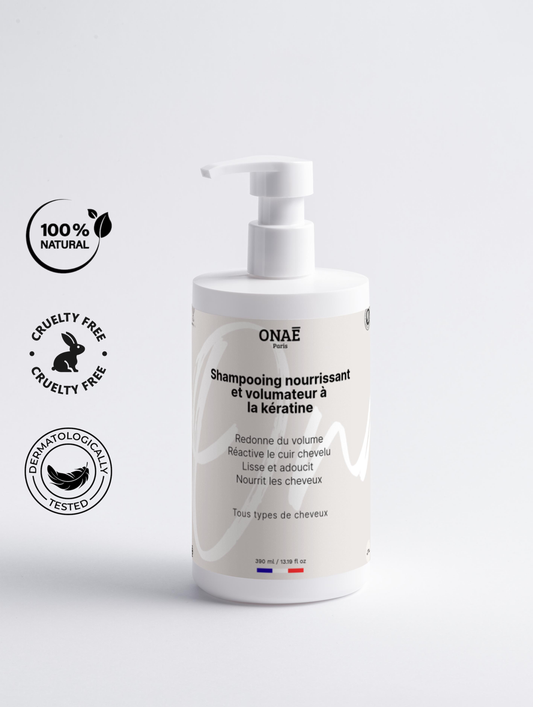 Shampoing nourrissant et volumateur à la kératine Onaé paris tous types de cheveux - vue principale