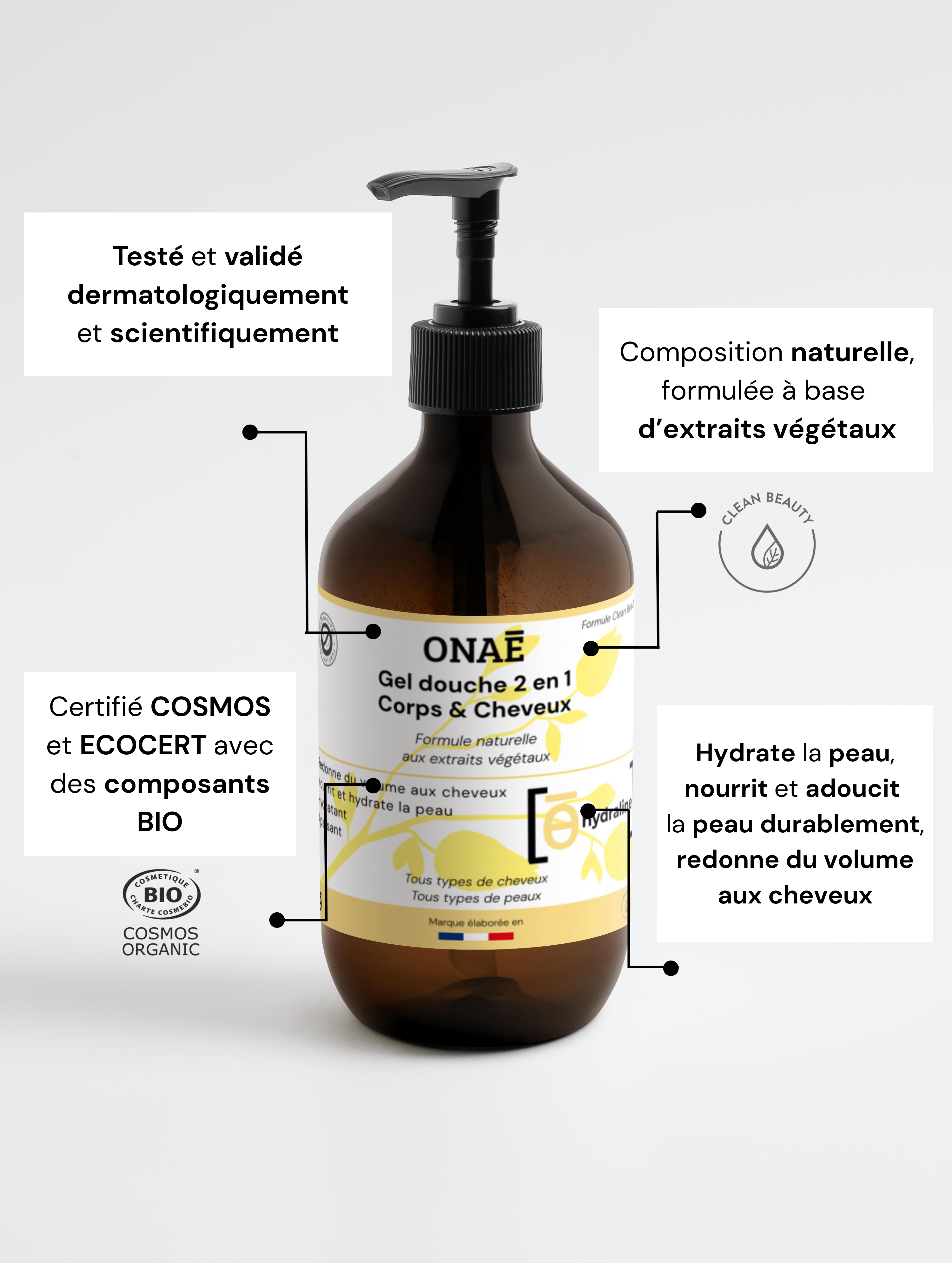 Gel douche & Shampoing corps & visage 2 en 1