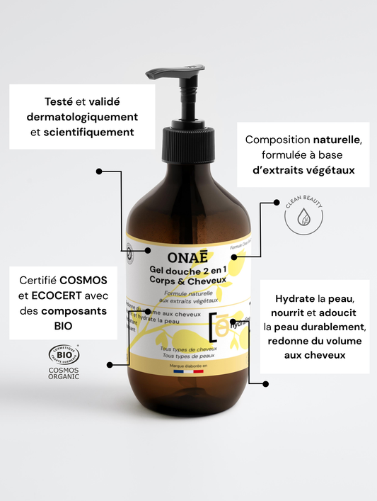 Gel douche & Shampoing corps & visage 2 en 1
