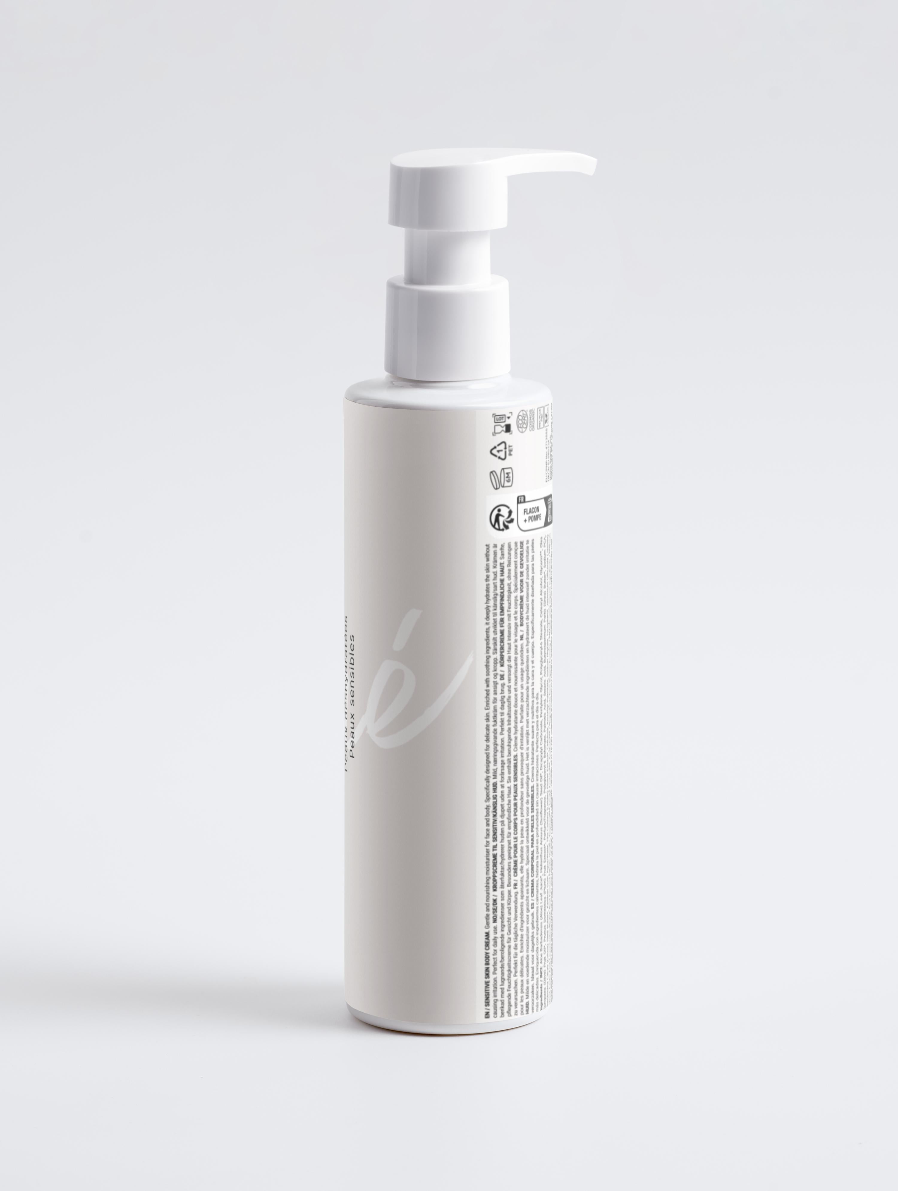 Lait hydratant pour le corps peaux sensibles Onaé paris tous types de peaux - flacon vue de dos