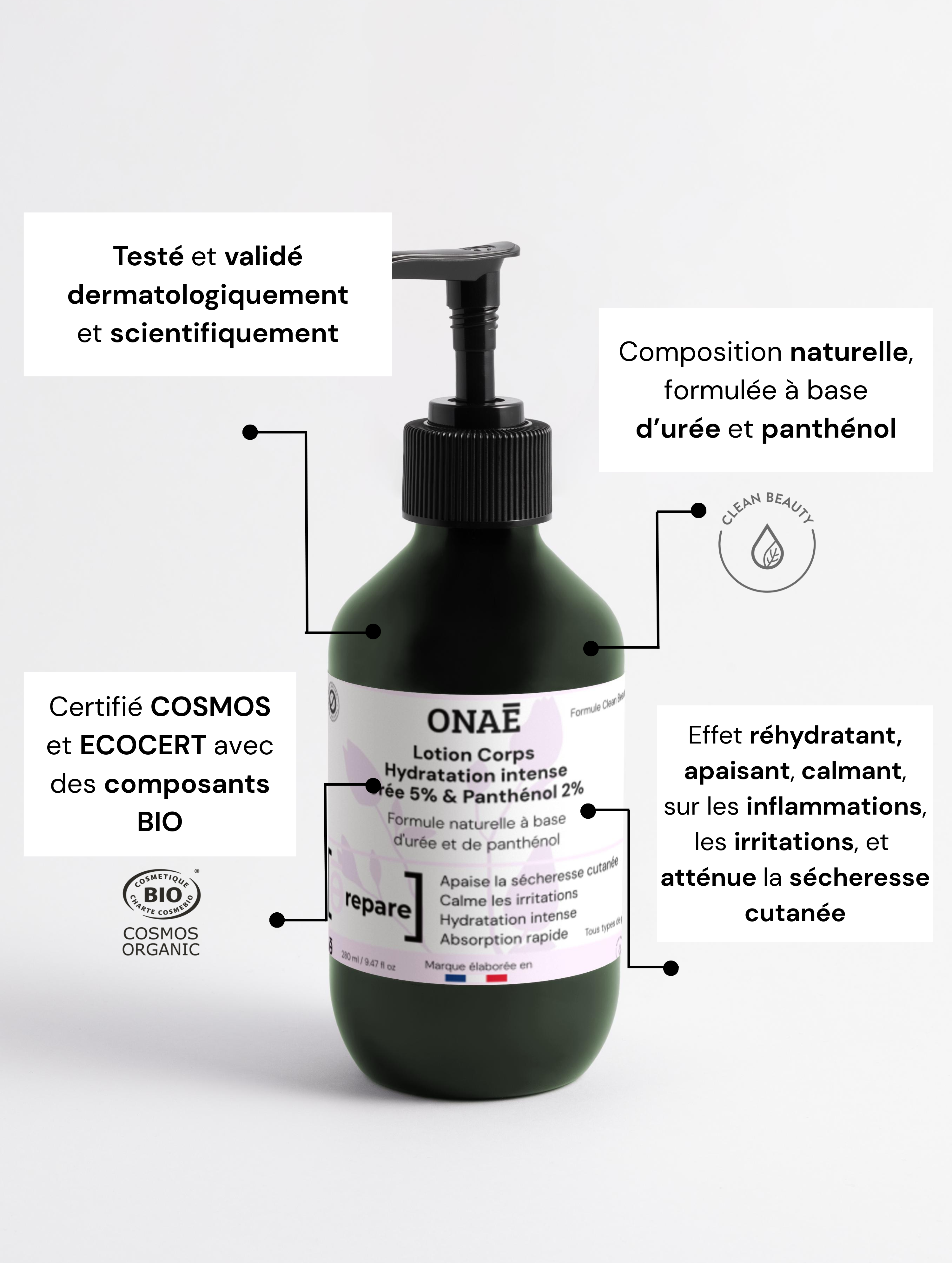 Lotion Corps hydratante 5% urée + 2% panthénol