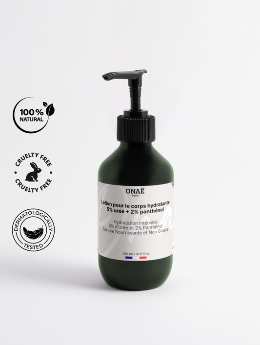 Lotion hydratante pour le corps à l'urée et au panthénol Onaé paris tous types de peaux - vue principale