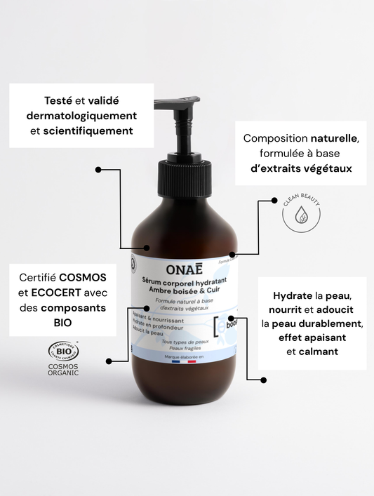 Sérum pour le Corps hydratant ambre boisée et cuir