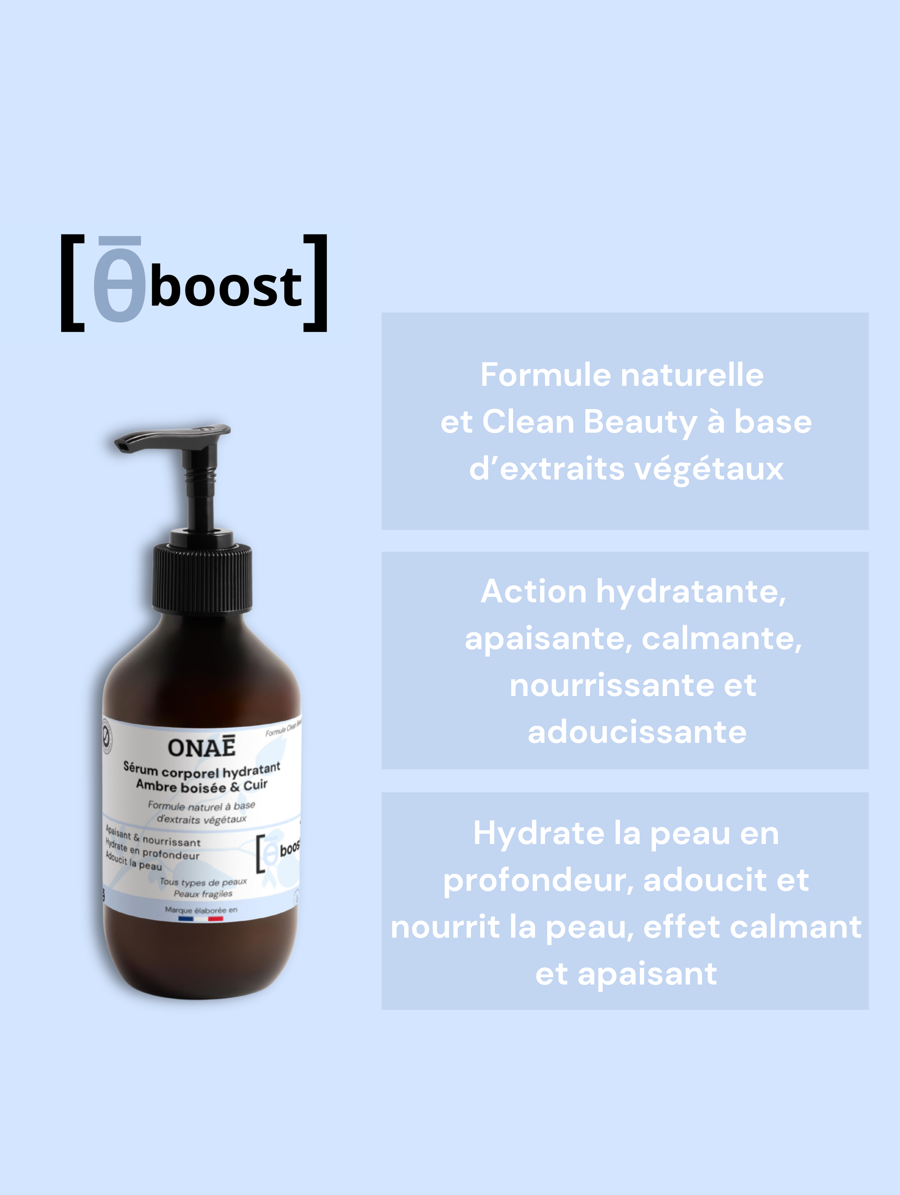 Sérum pour le Corps hydratant ambre boisée et cuir