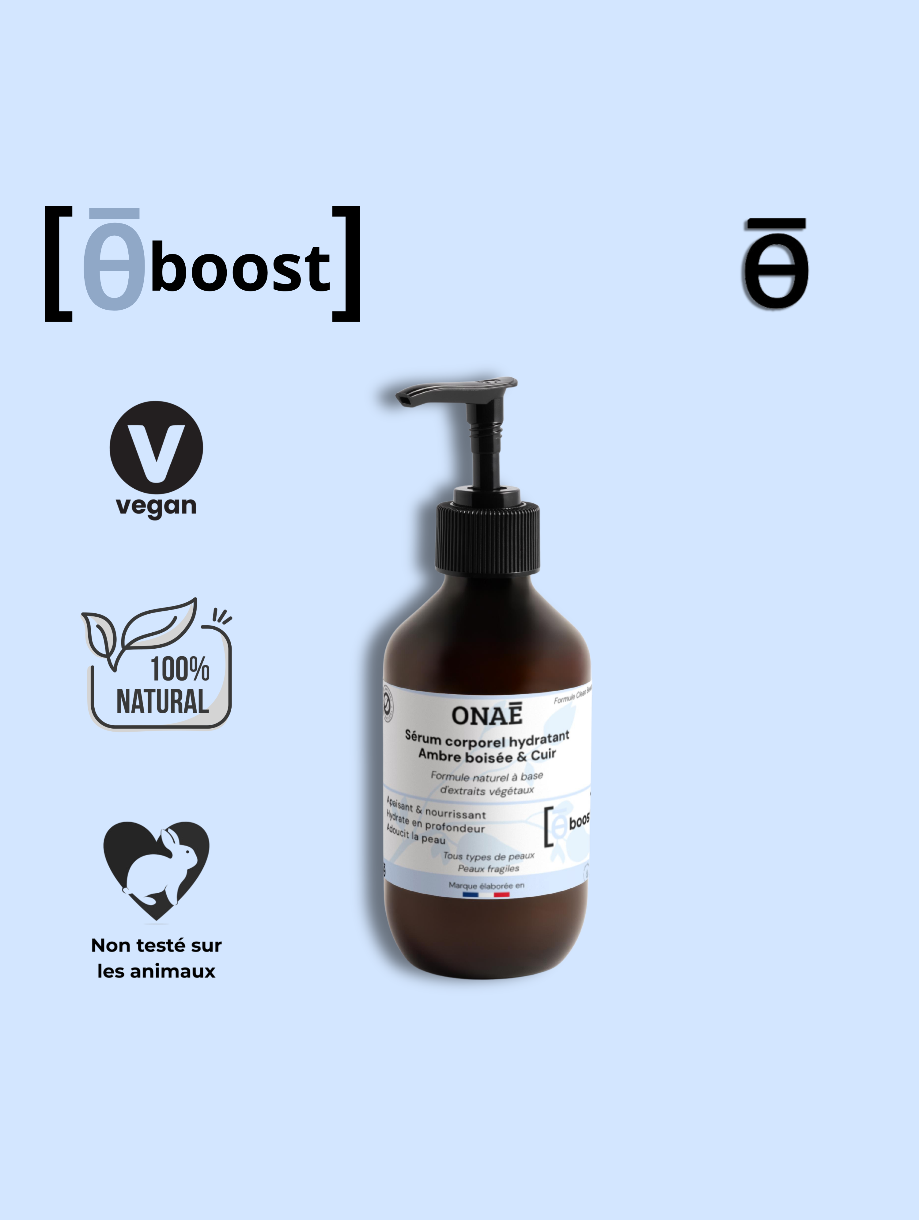 Sérum pour le Corps hydratant ambre boisée et cuir
