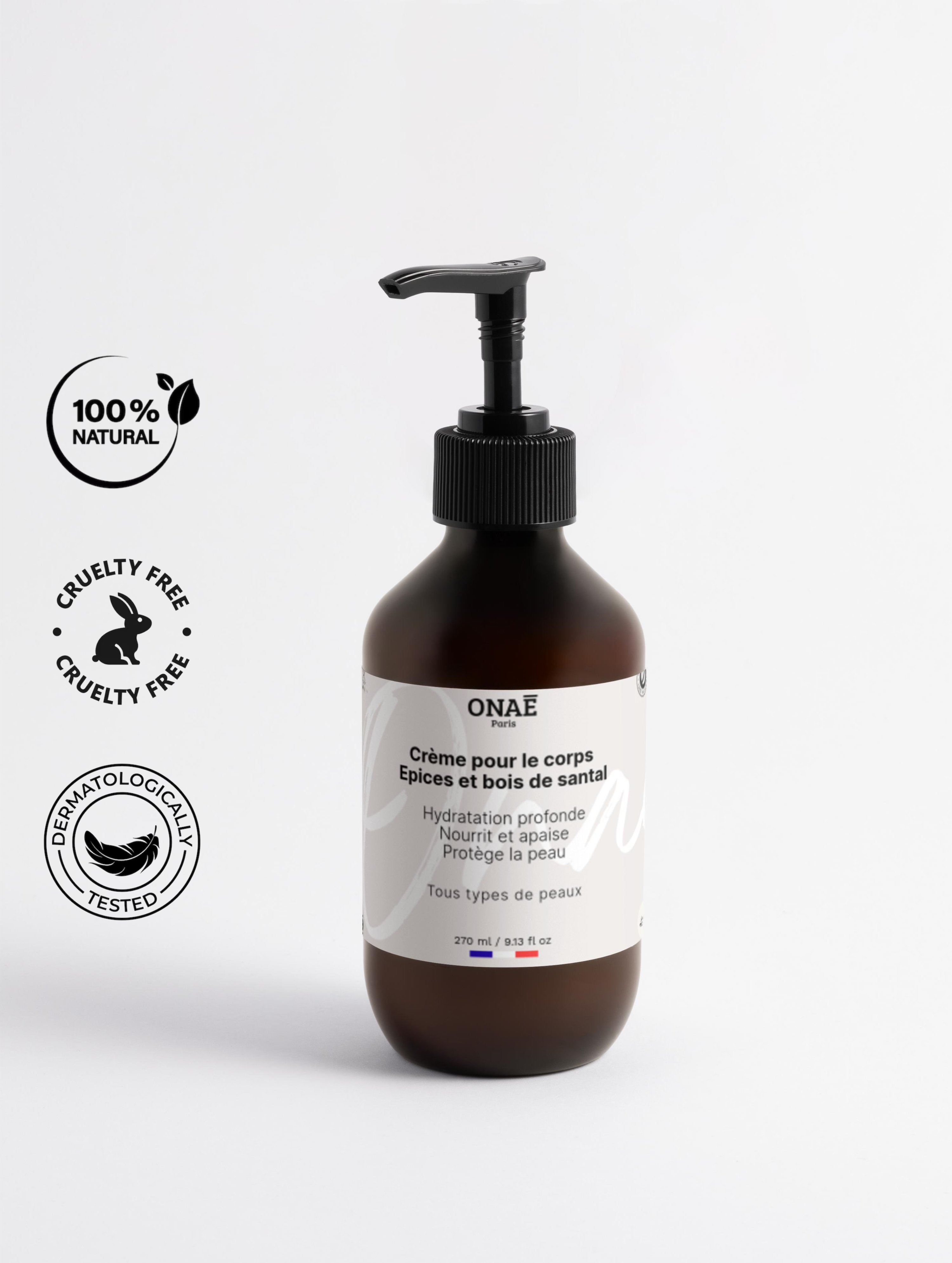 Sérum hydratant pour le corps épices et bois de santal Onaé paris tous types de peaux - vue principale