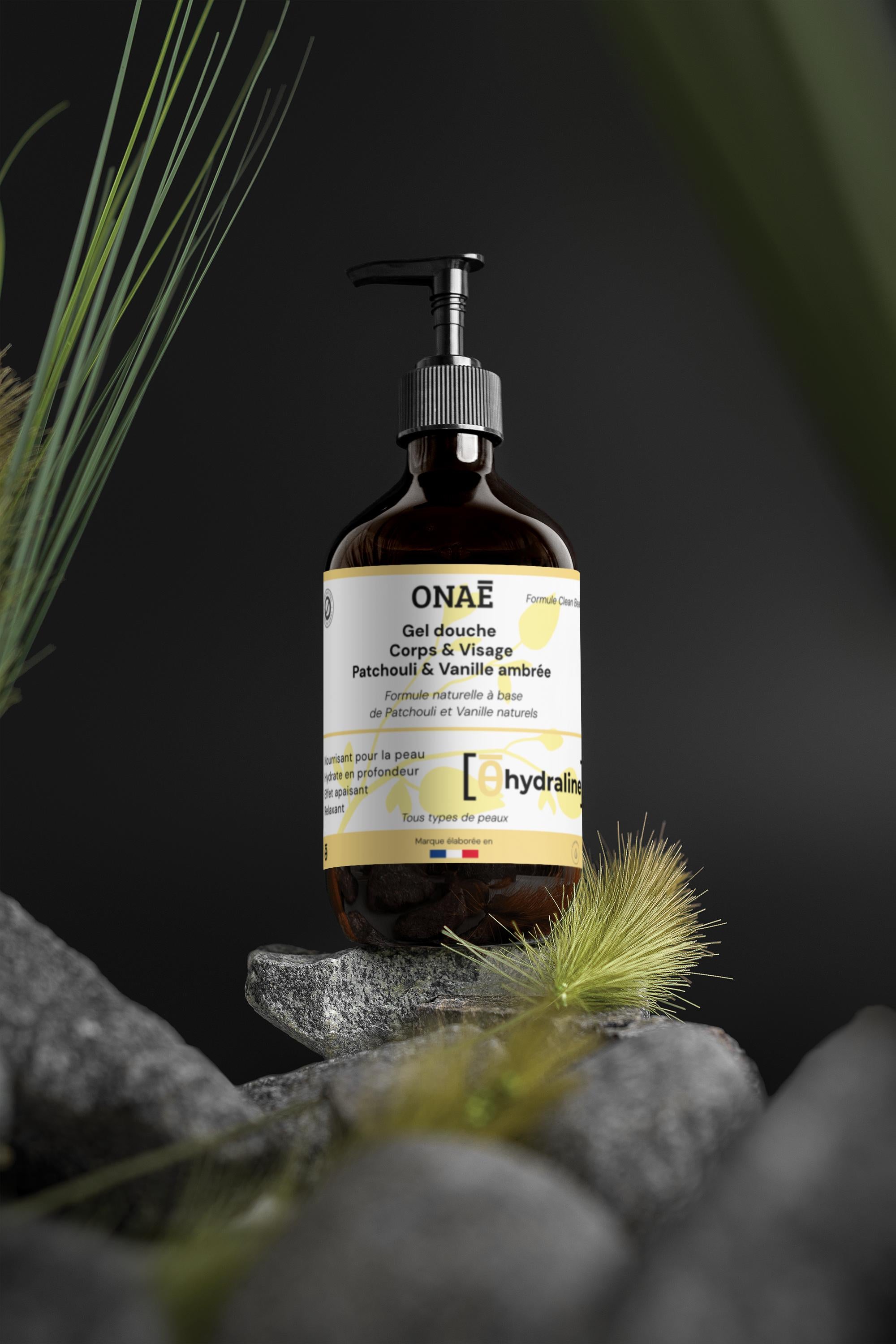 Gel douche corps et visage Patchouli & Vanille ambrée