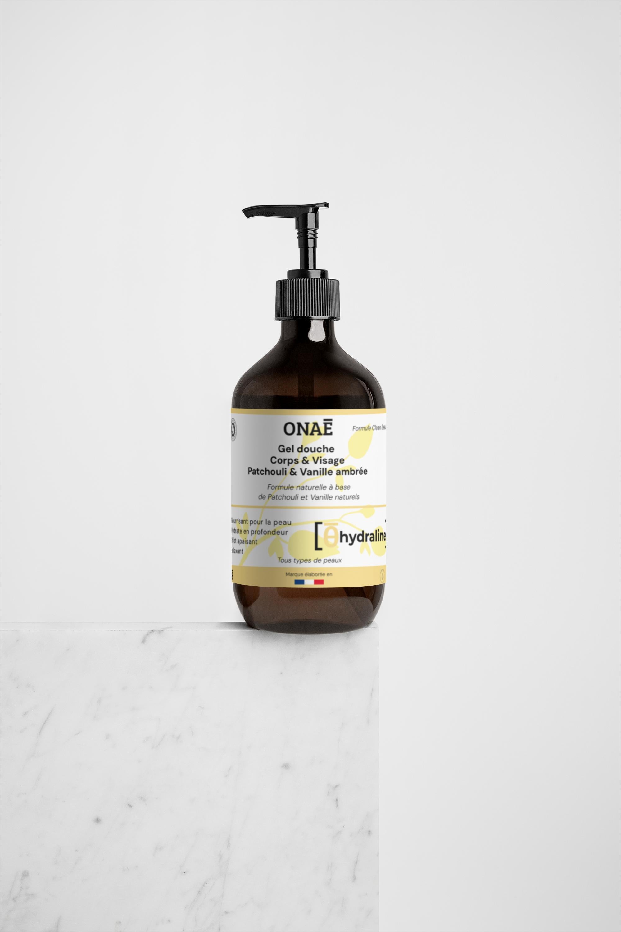 Gel douche corps et visage Patchouli & Vanille ambrée