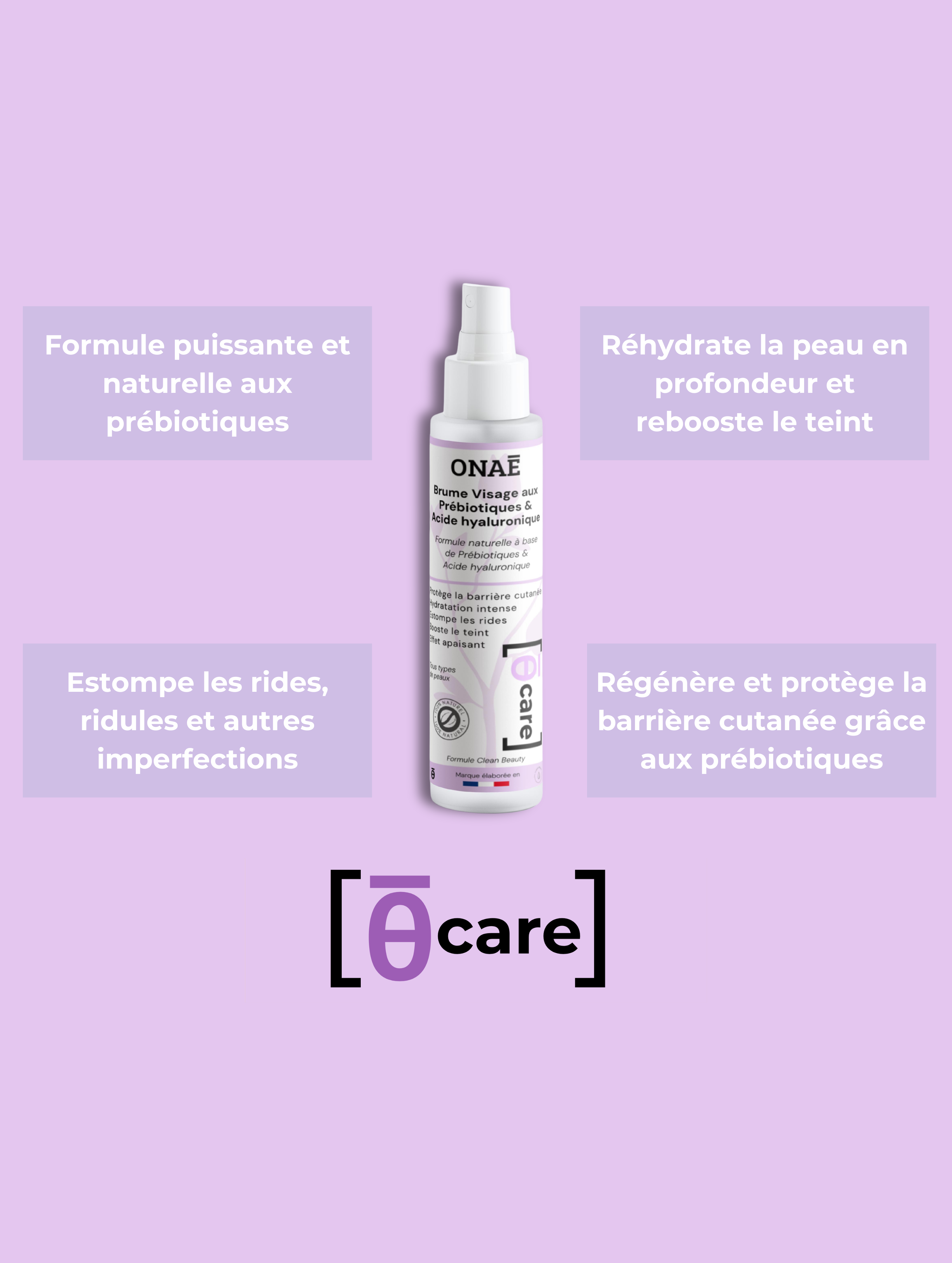 Brume visage aux Prébiotiques et Acide hyaluronique