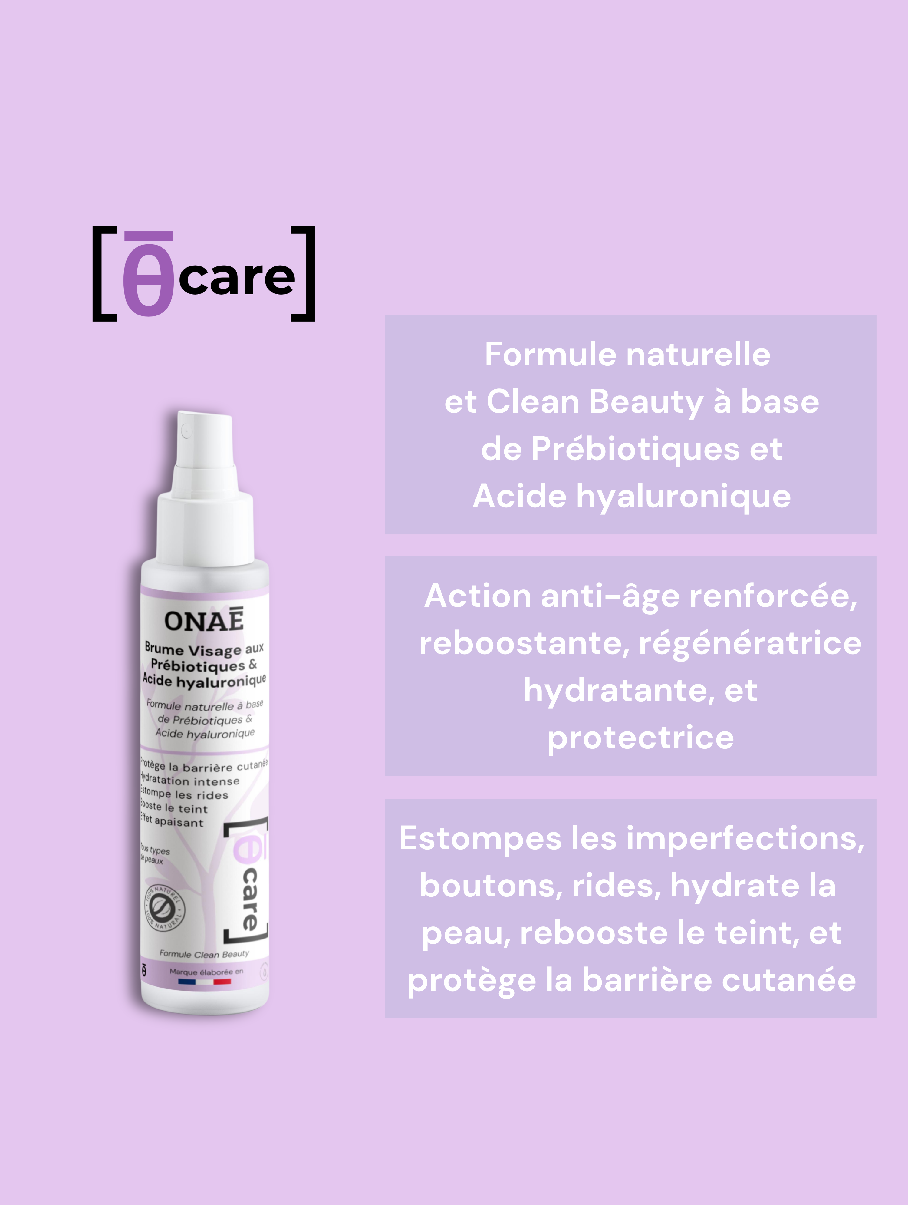 Brume visage aux Prébiotiques et Acide hyaluronique