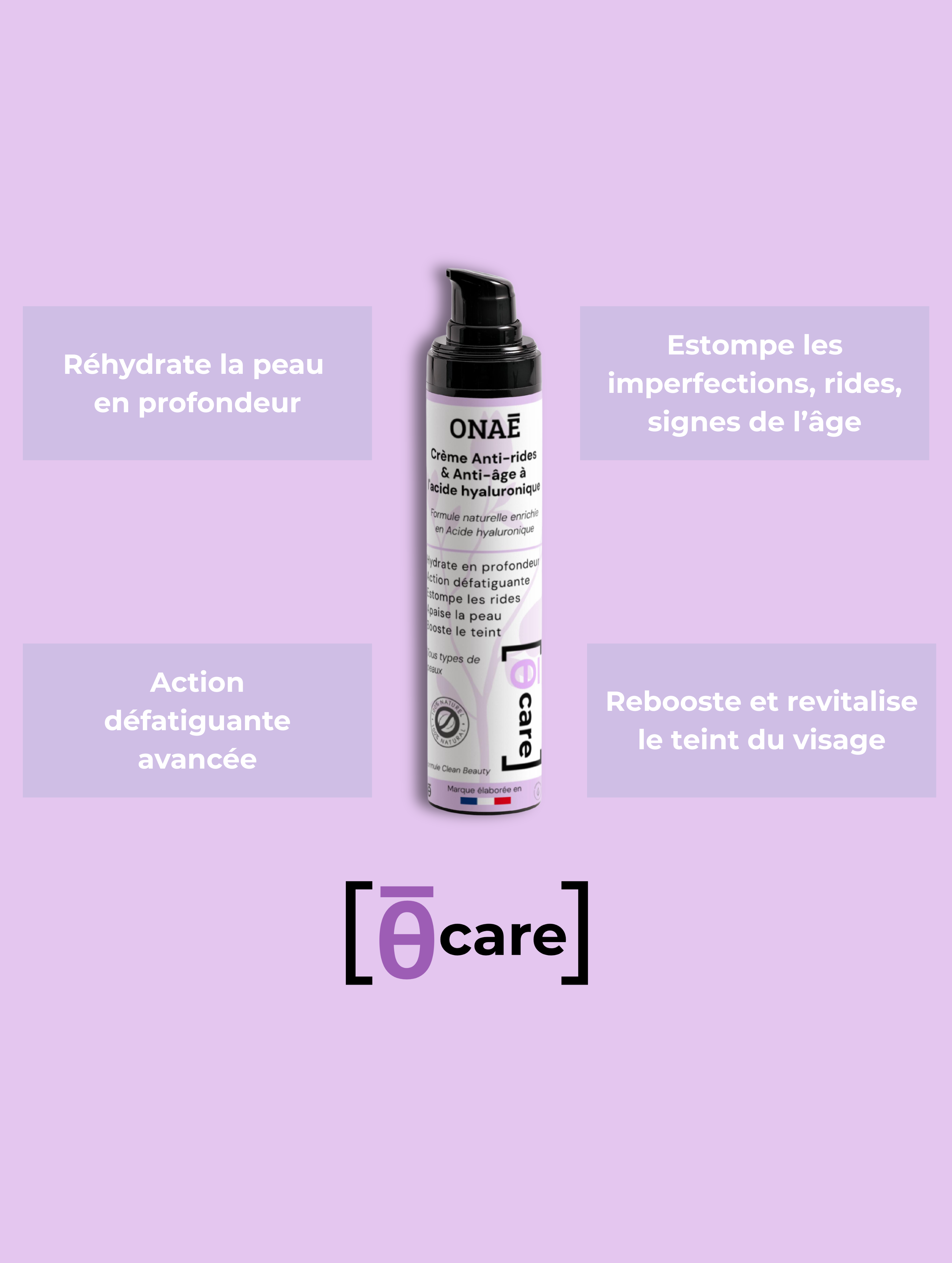 Crème Anti-rides & Anti-âge à l'acide hyaluronique