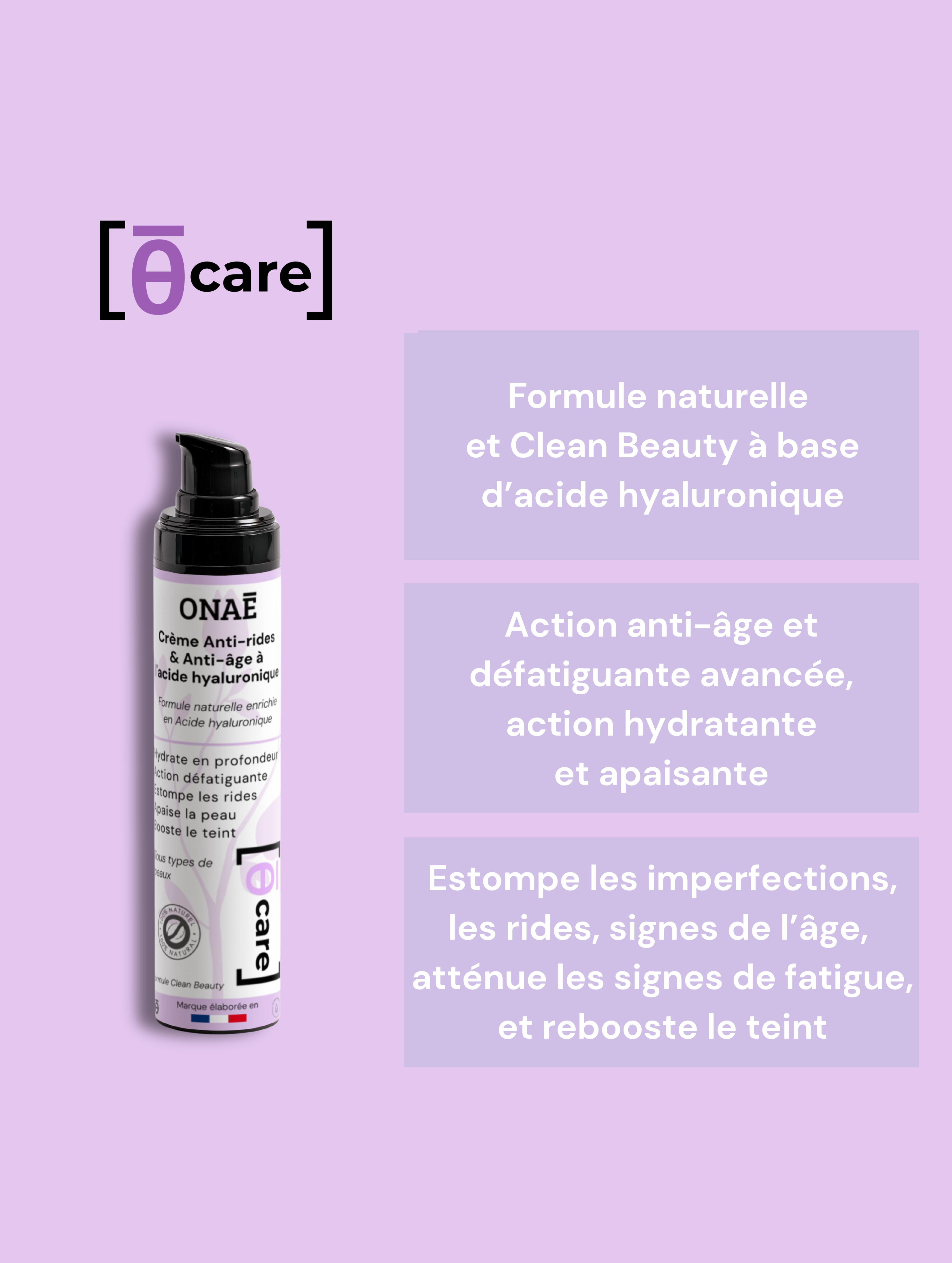 Crème Anti-rides & Anti-âge à l'acide hyaluronique
