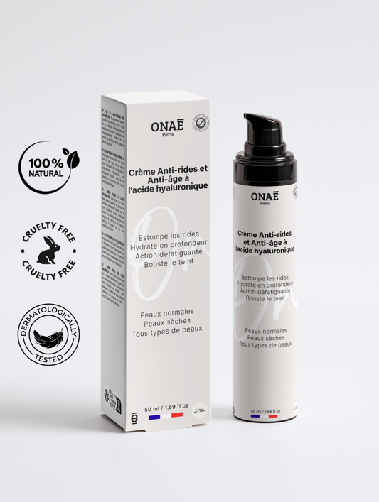 Crème pour le visage anti-rides et anti-âge à l'acide hyaluronique Onaé paris tous types de peaux - vue principale