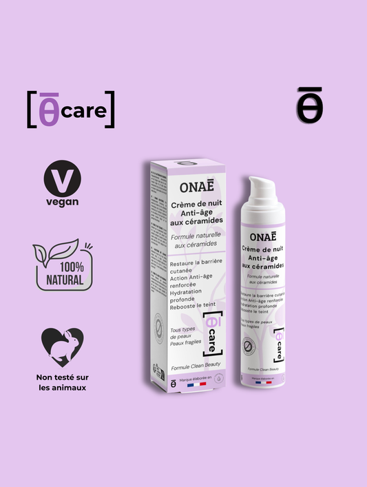 Crème visage de nuit anti-âge aux céramides