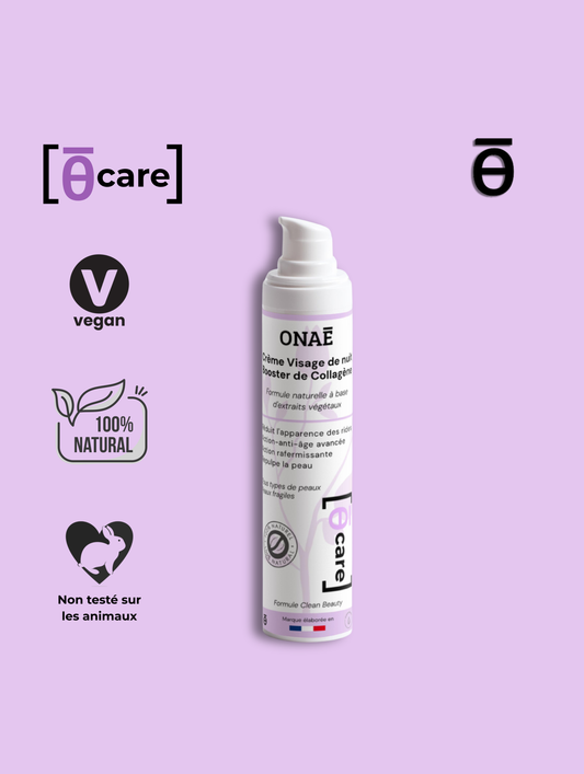 Crème visage de nuit anti-âge boost collagène