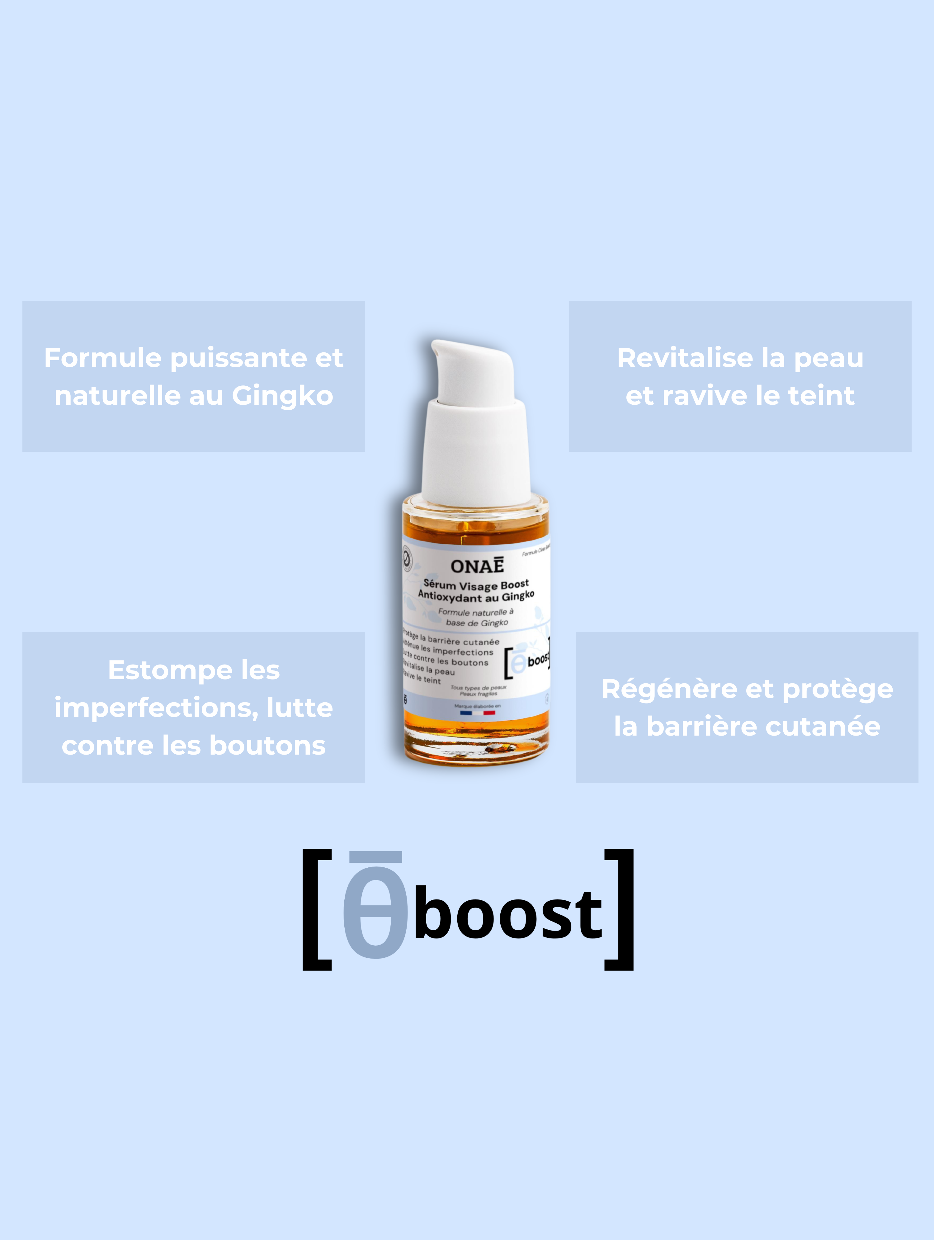 Gel visage antioxydant et anti-âge au Gingko