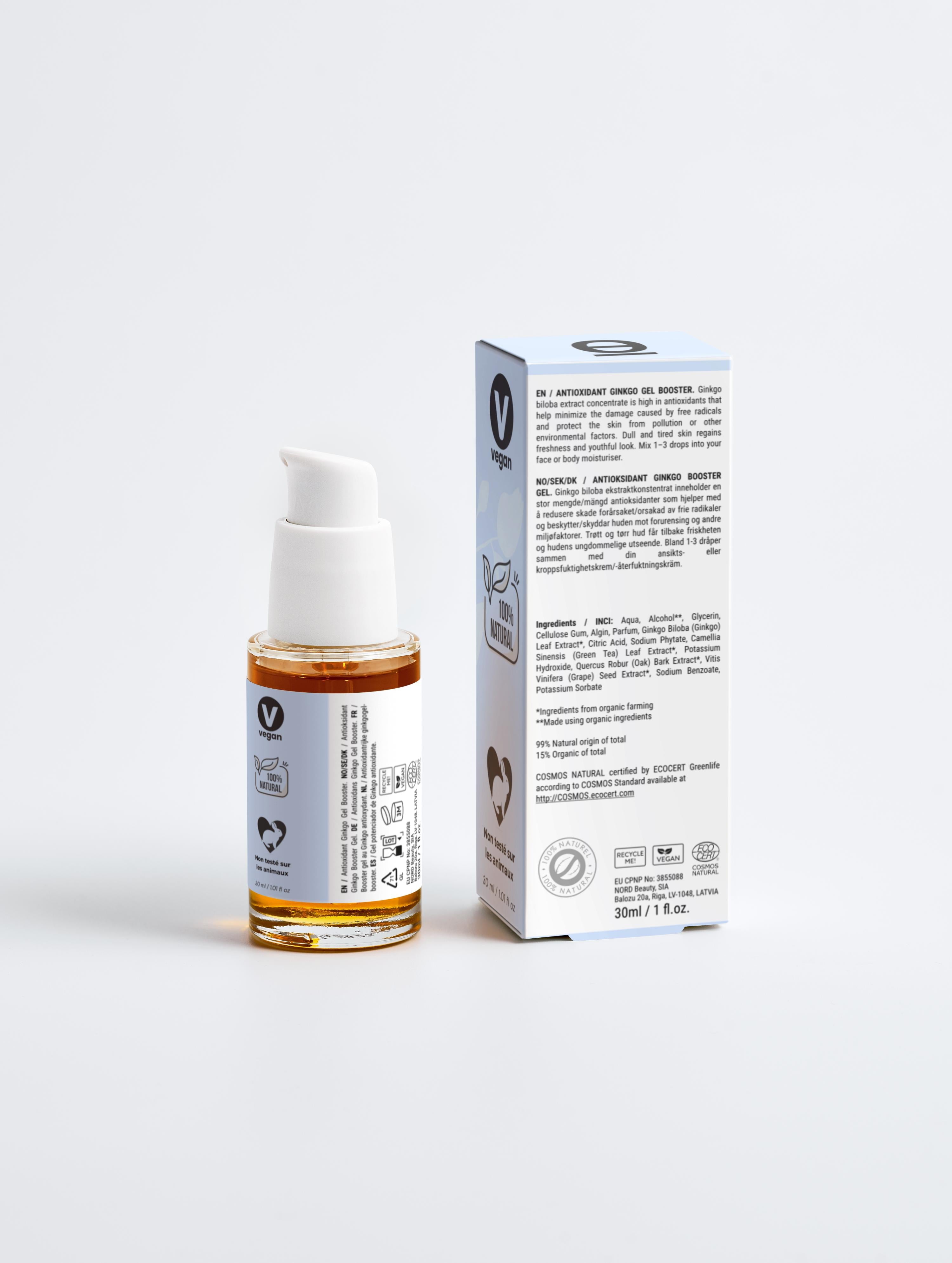 Gel visage antioxydant et anti-âge au Gingko