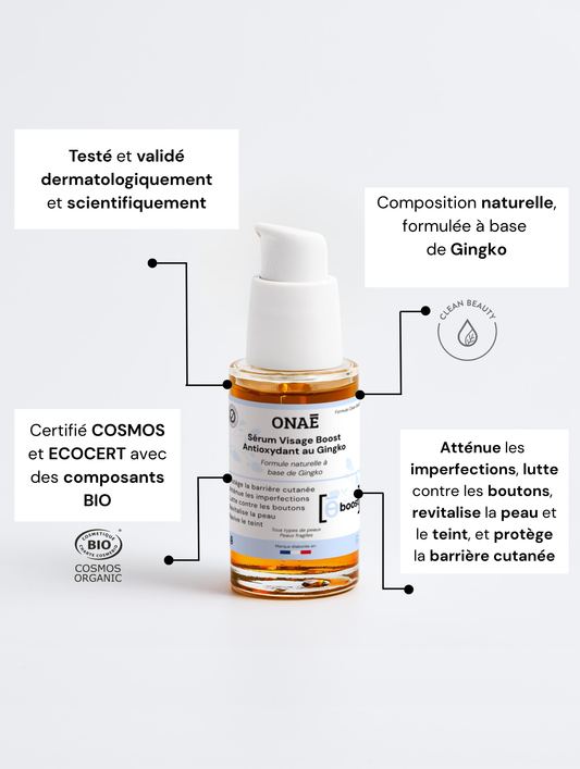 Gel visage antioxydant et anti-âge au Gingko