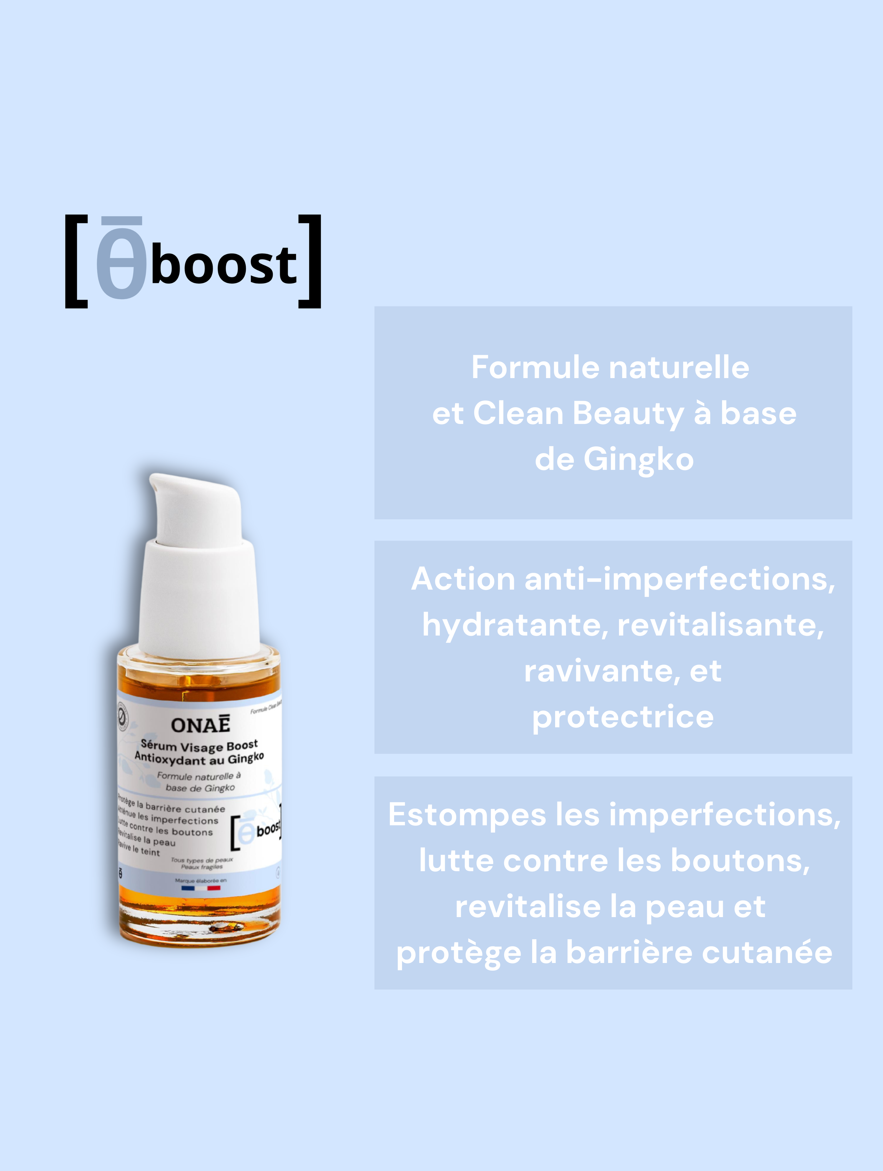Gel visage antioxydant et anti-âge au Gingko