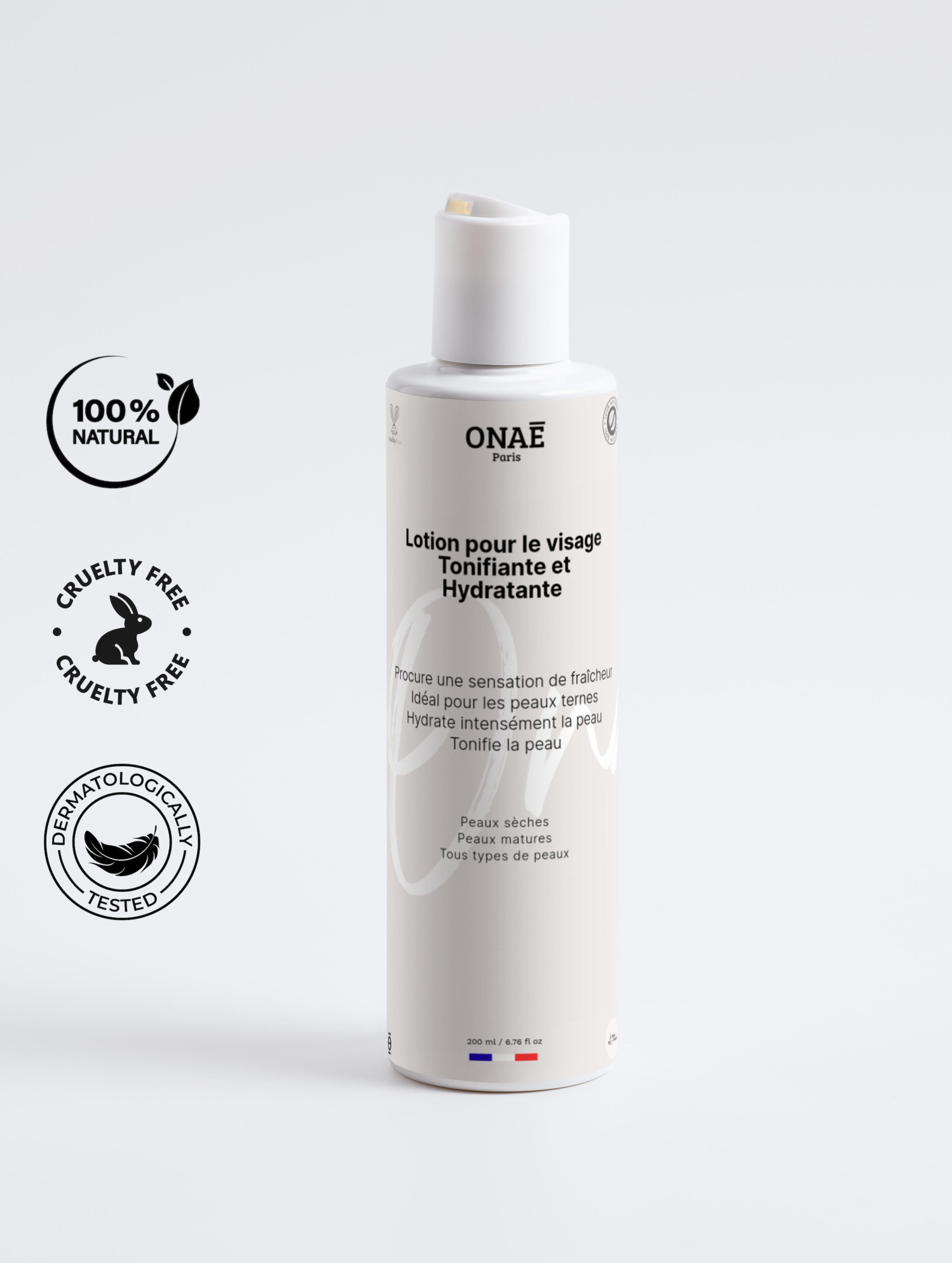 Lotion pour le visage hydratante et tonifiante Onaé paris tous types de peaux - vue principale