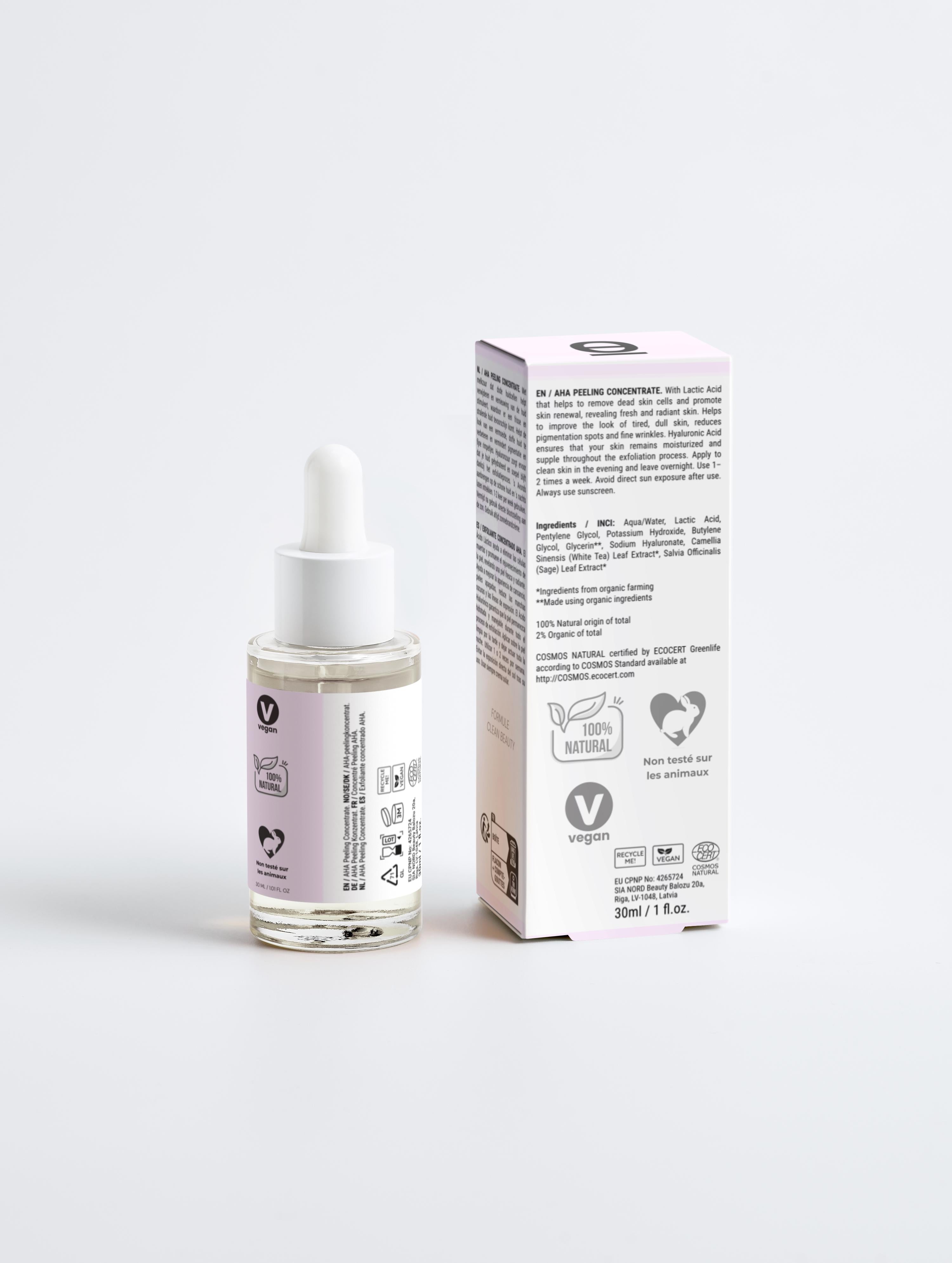 Peeling actif pour le visage concentré en AHA