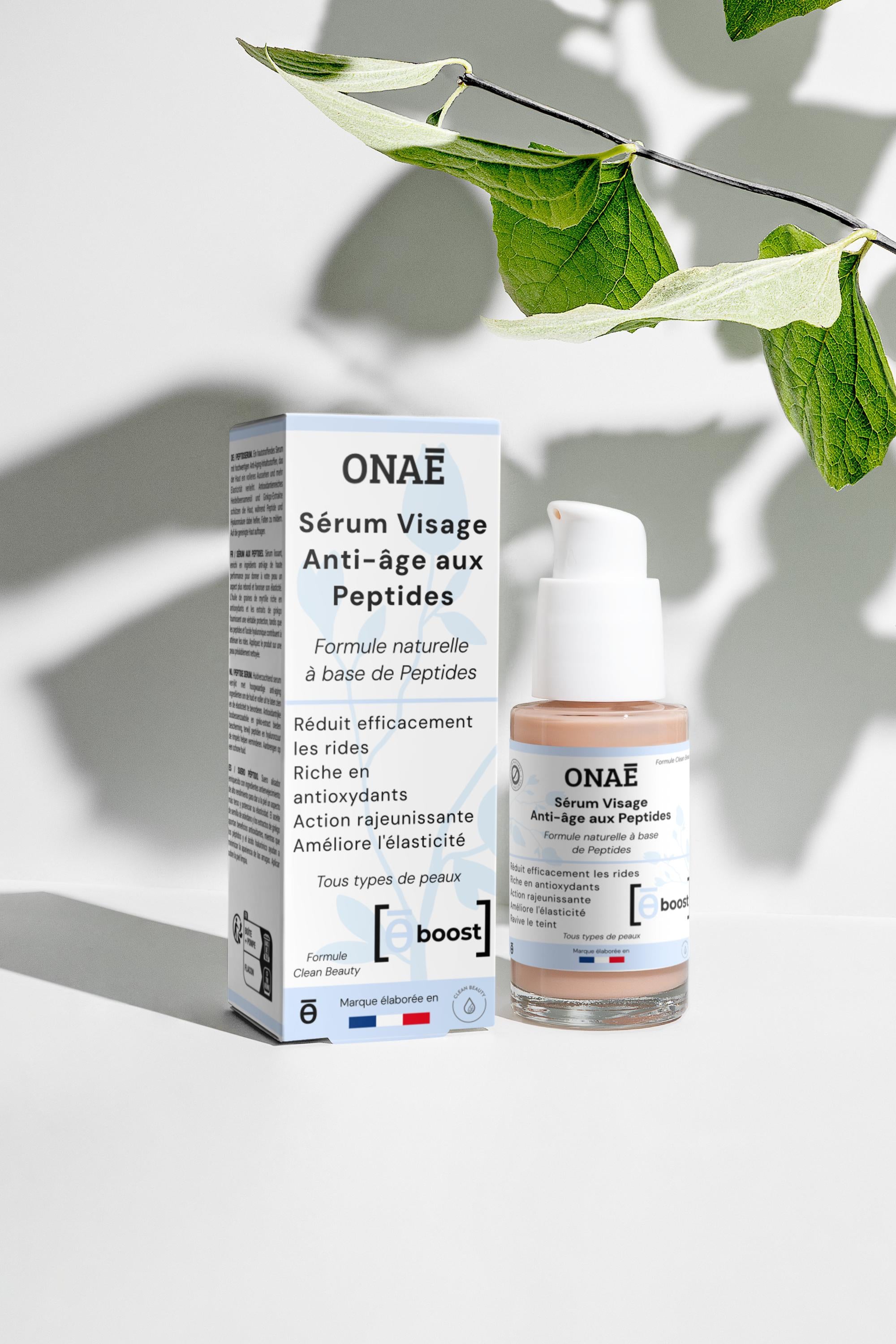 Sérum pour le visage anti-âge actif aux peptides