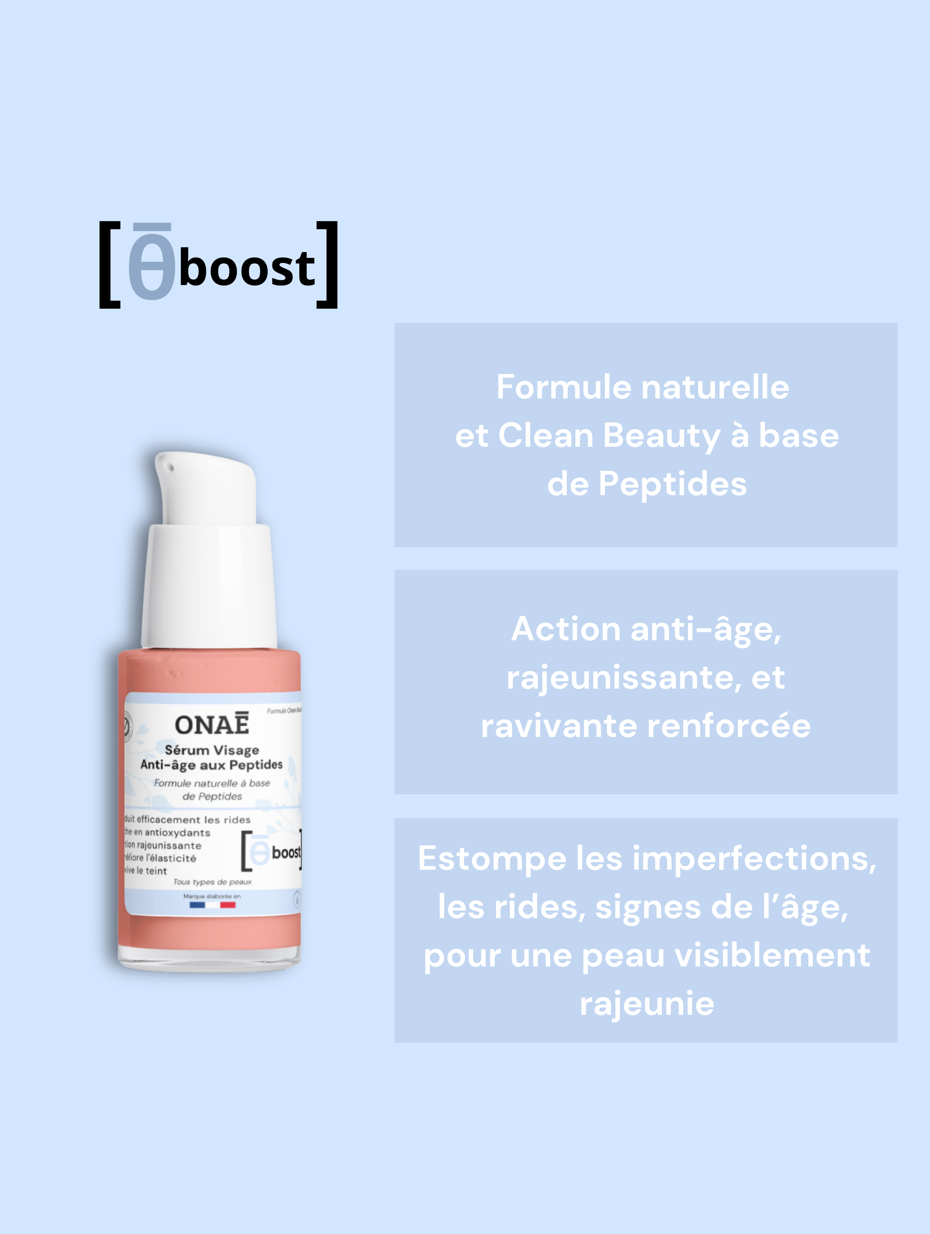 Sérum pour le visage anti-âge actif aux peptides