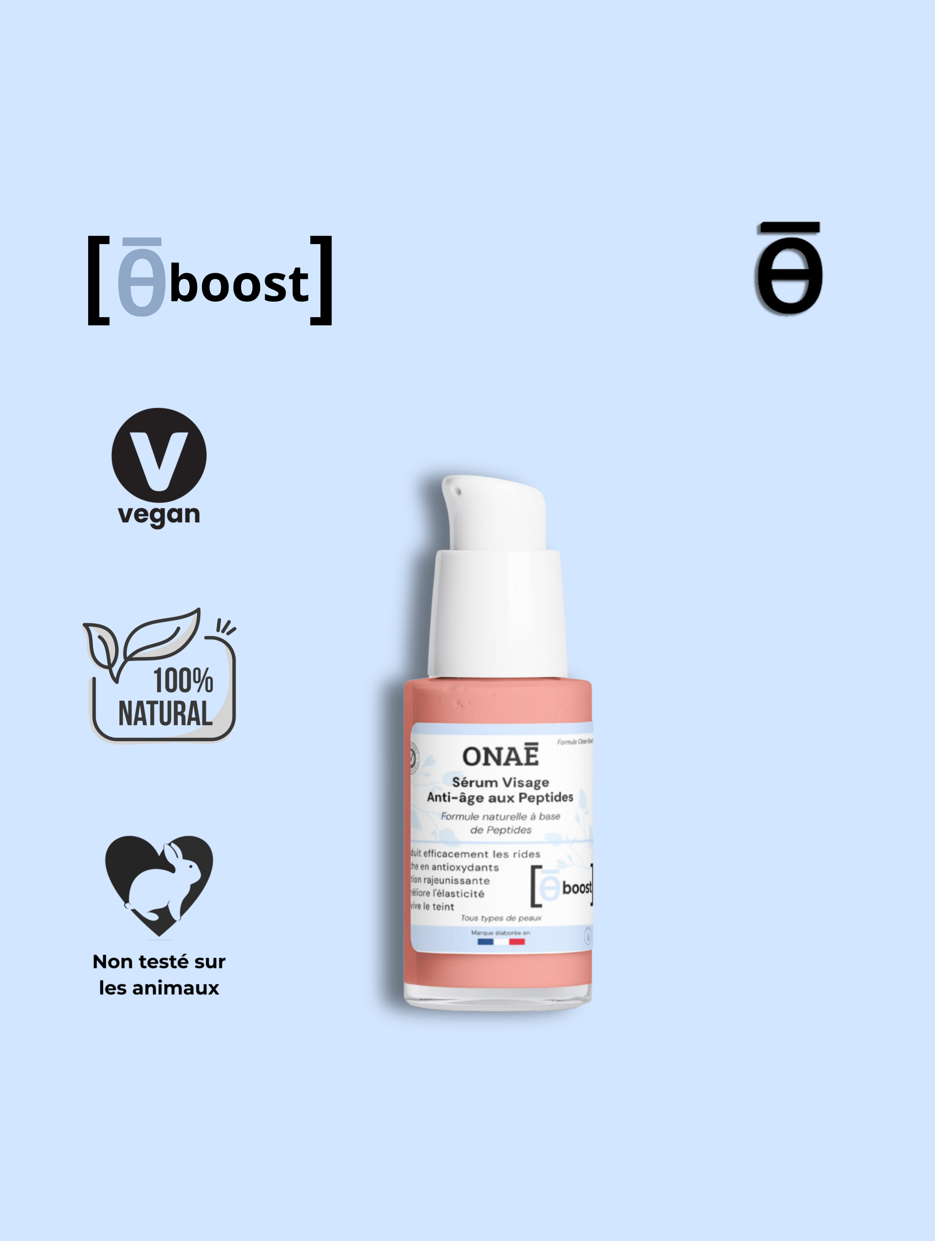 Sérum pour le visage anti-âge actif aux peptides