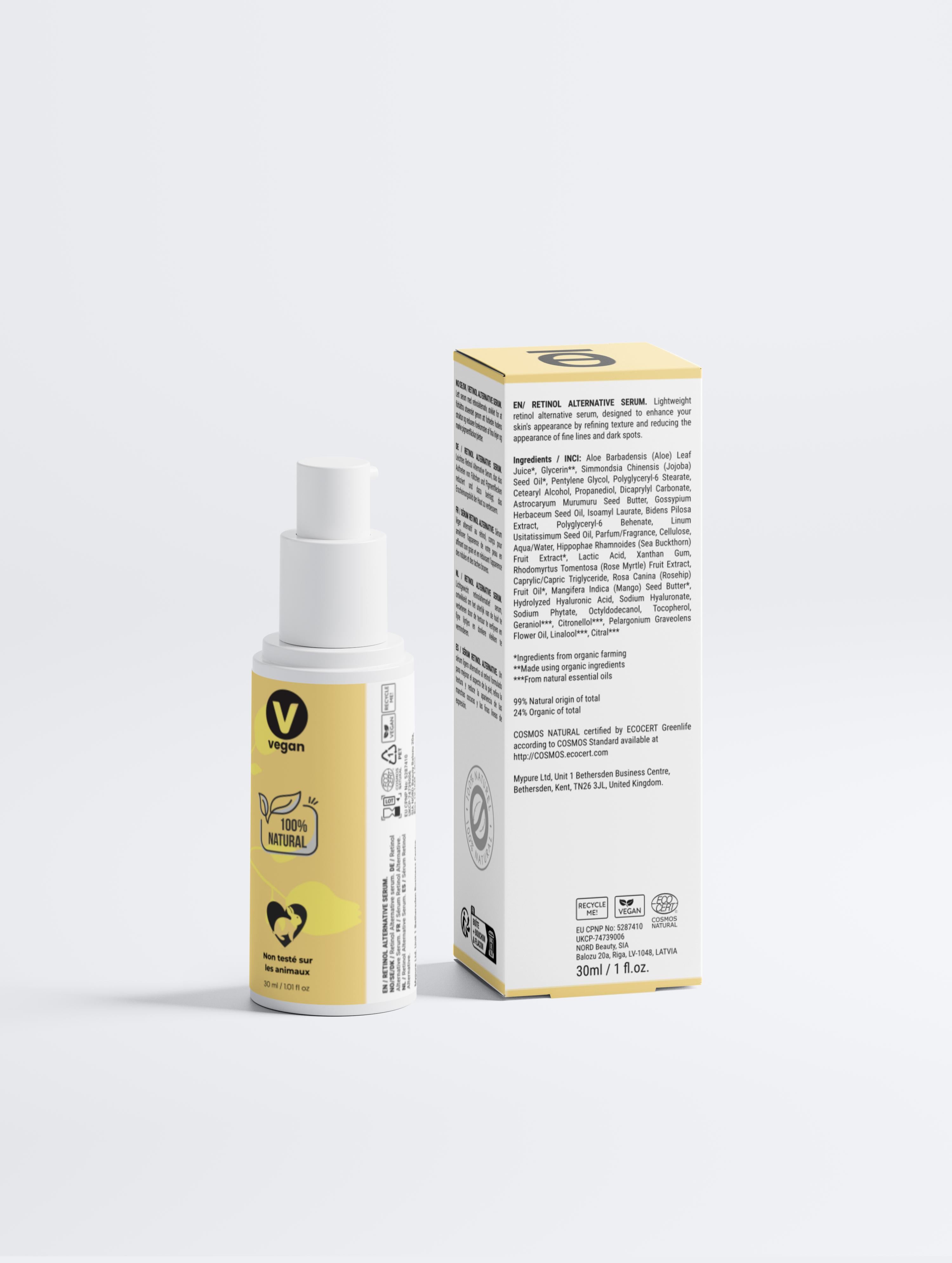 Sérum visage antioxydant alternatif au rétinol