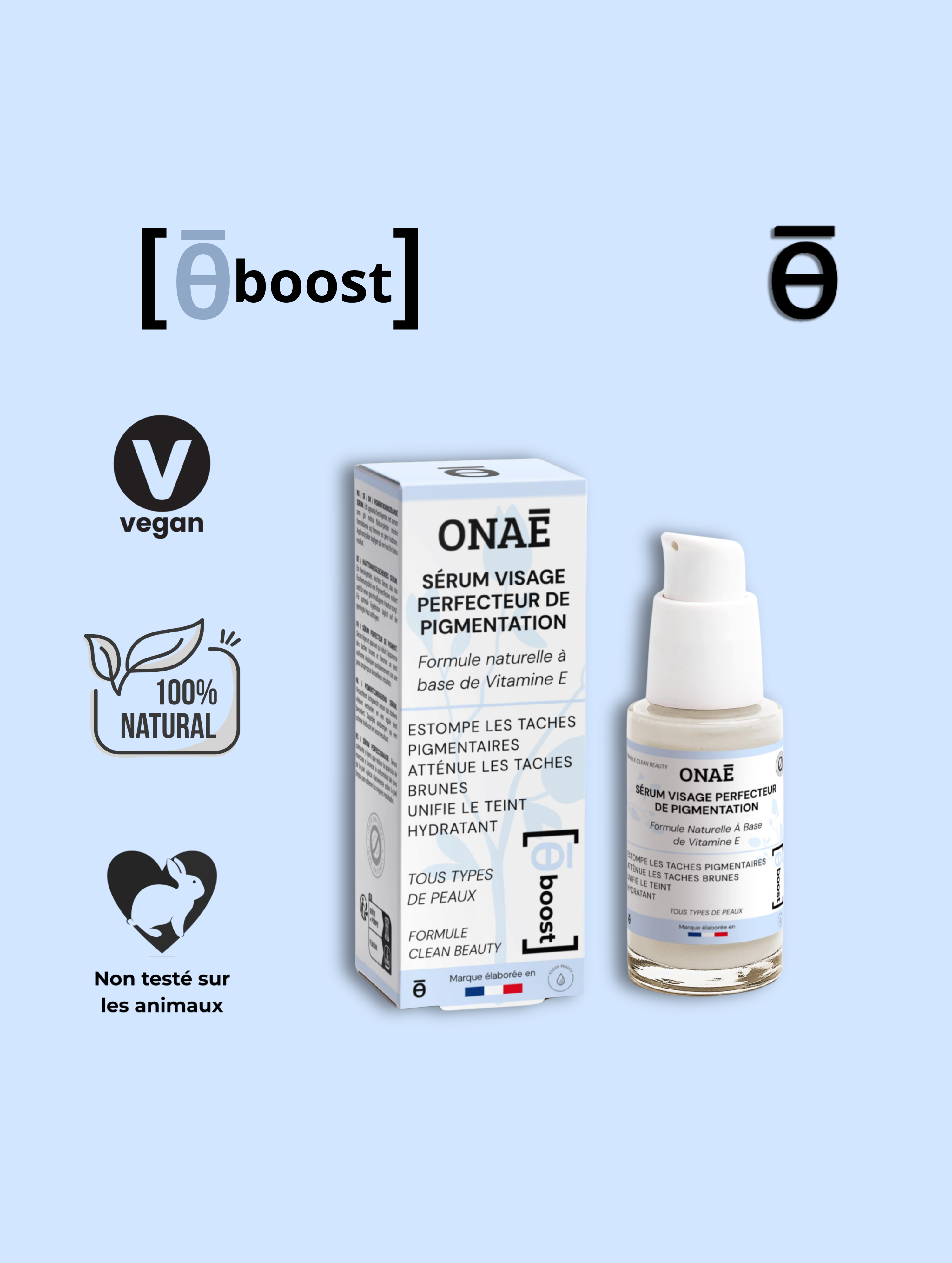 Sérum pour le visage perfecteur de pigmentation Onaé Paris tous types de peaux - vue principale