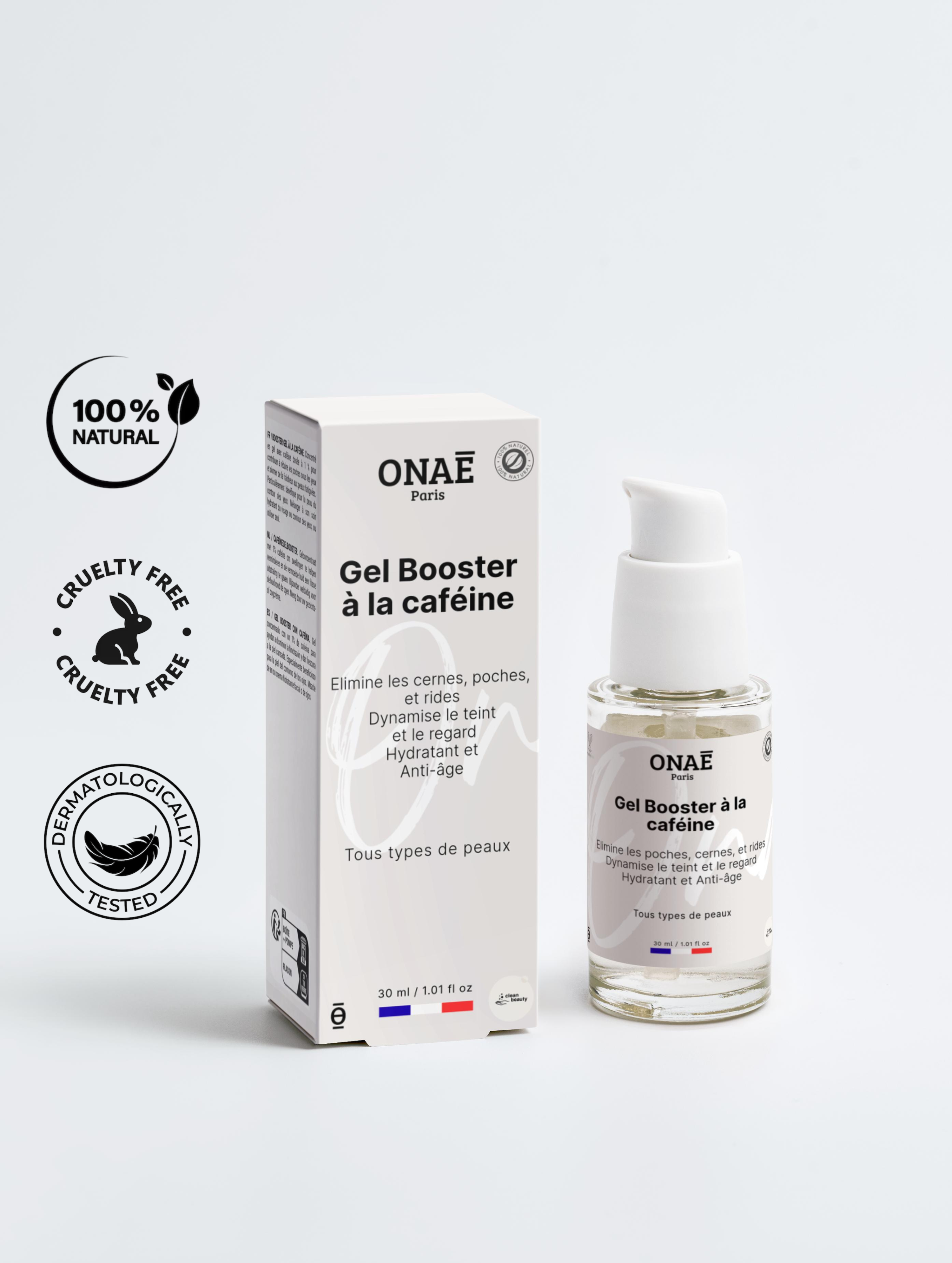Gel booster pour le visage et les yeux à la caféine Onaé paris tous types de peaux - Vue principale