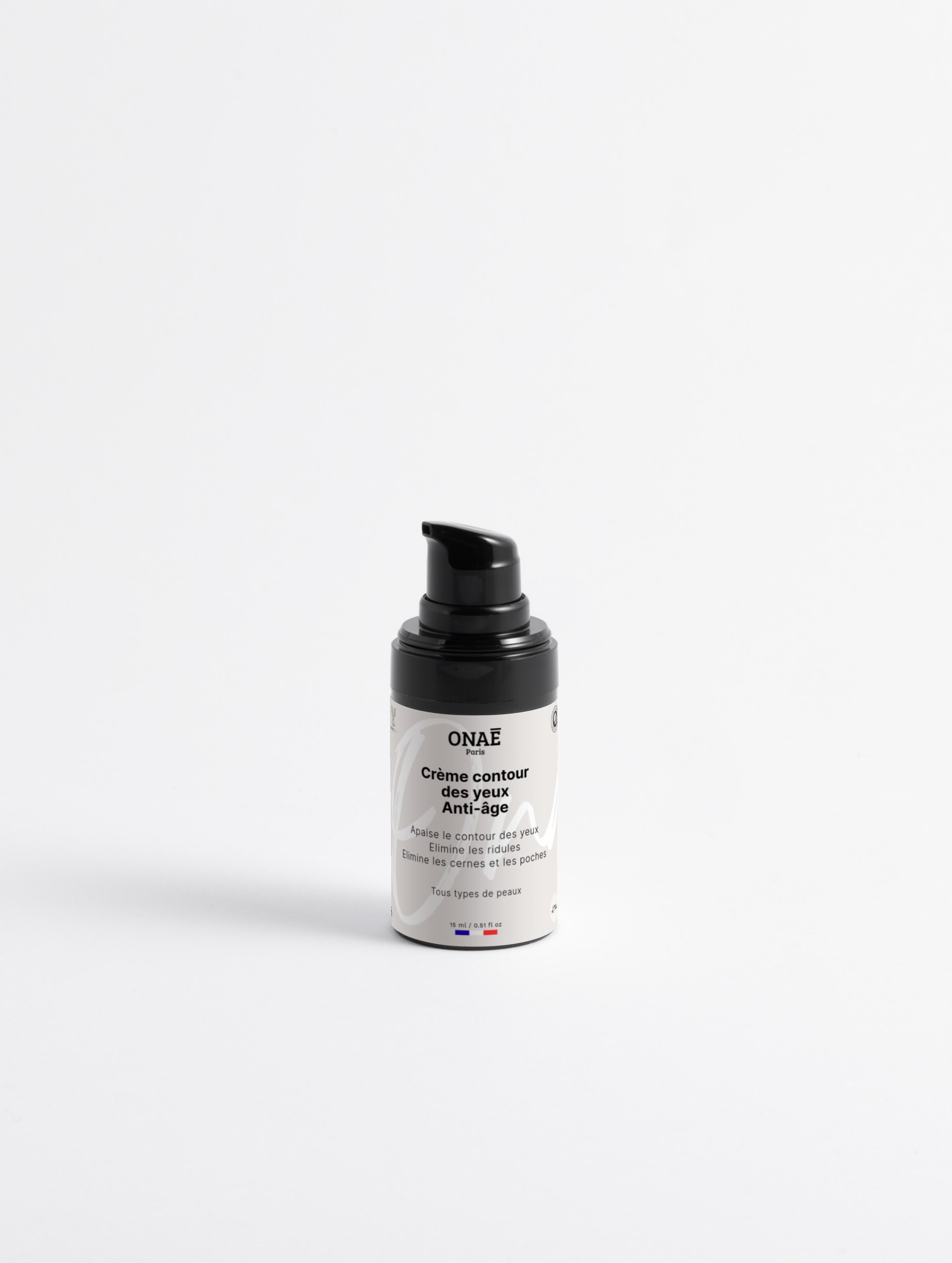 Crème pour le contour des yeux Anti-âge Onaé paris tous types de peaux - flacon vue de face