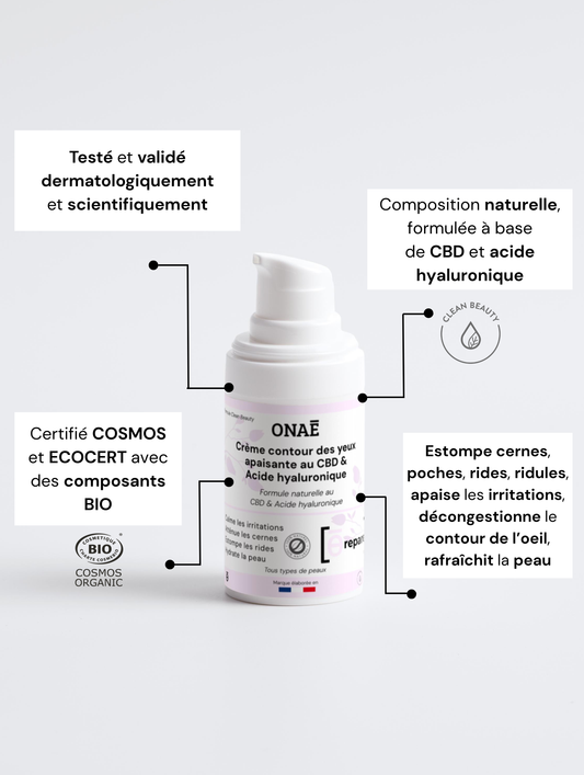 Crème Contour des yeux à l'acide hyaluronique apaisante