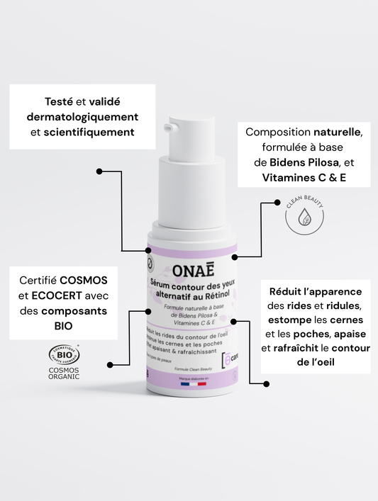 Sérum pour le Contour des yeux anti-âge alternatif au rétinol