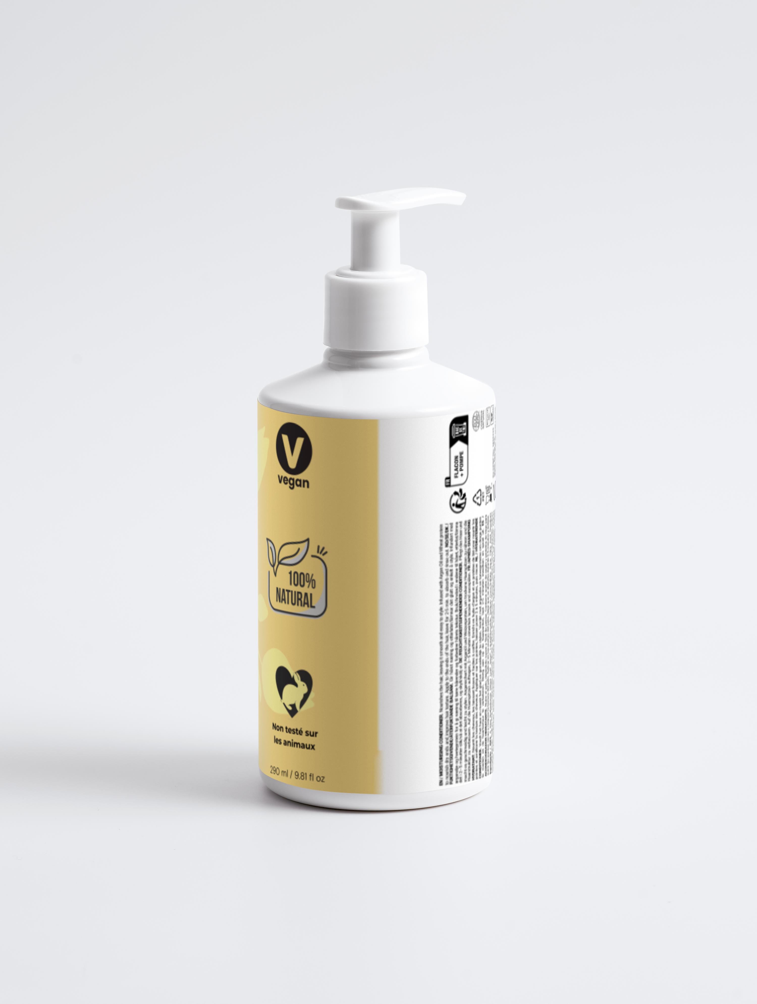 Après-shampoing doux et hydratant Onaé Paris tous types de cheveux - flacon vue de dos