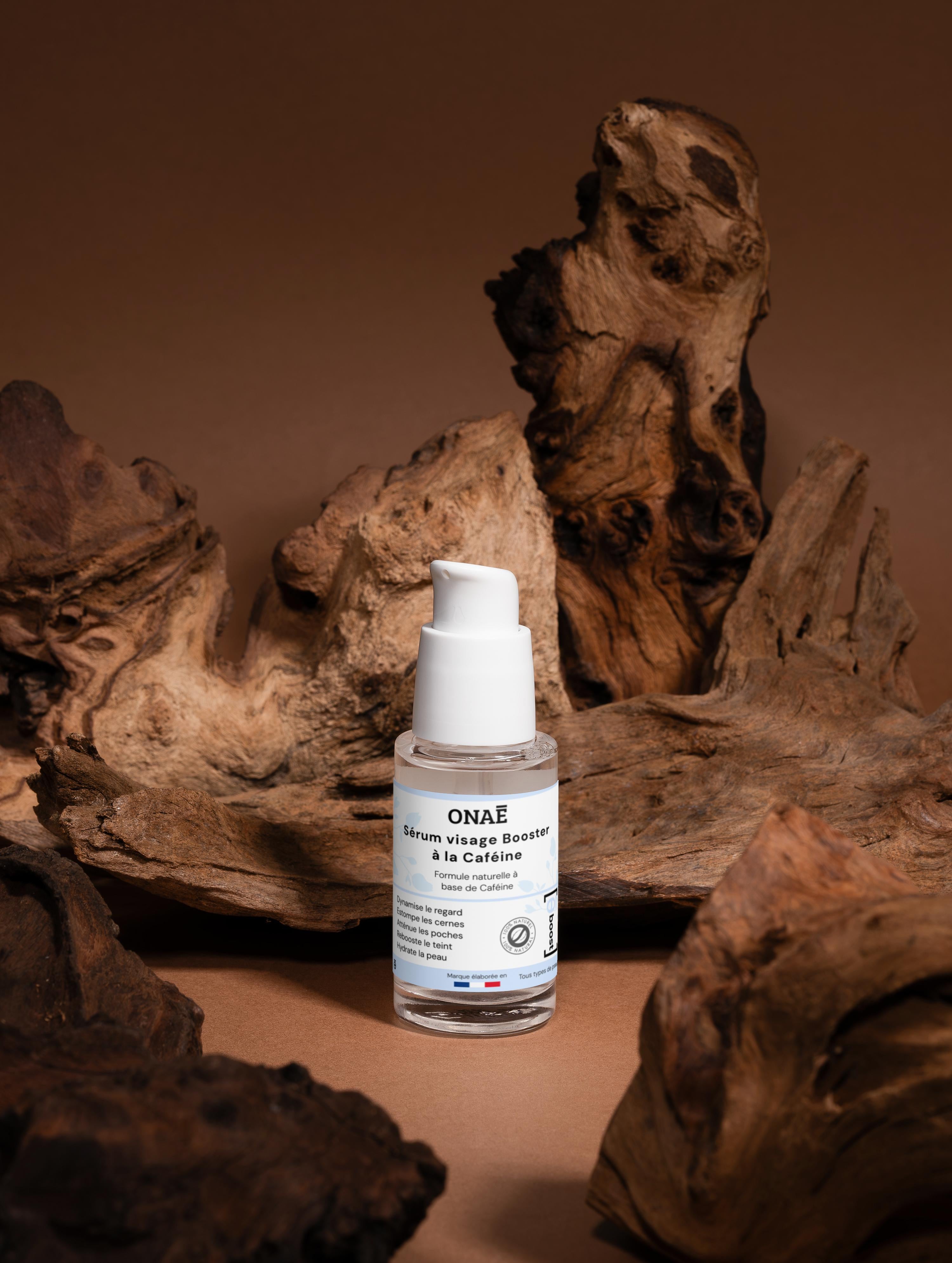 Sérum visage et yeux booster à la caféine Onaé Paris tous types de cheveux - ambiance naturelle